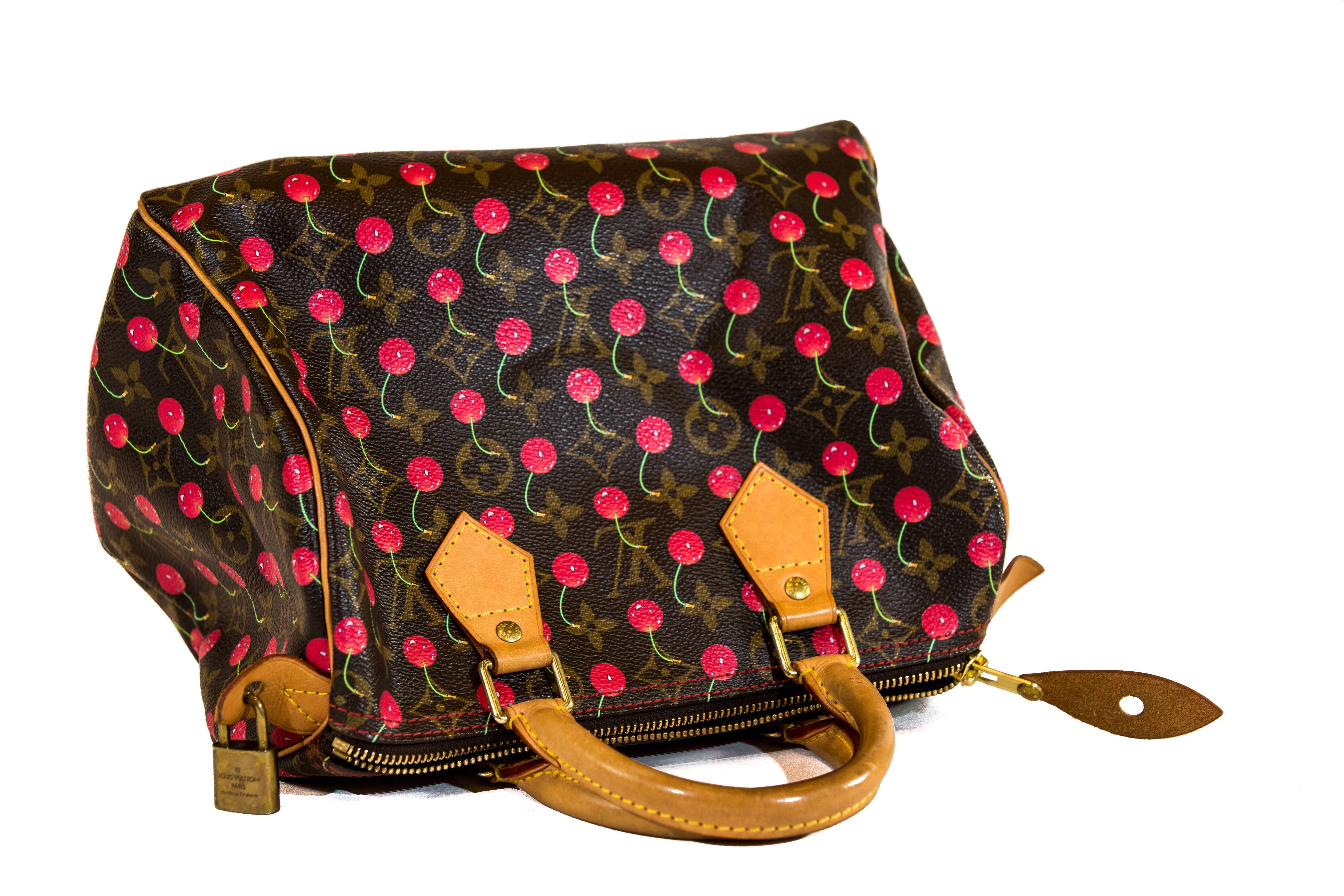 Women's or Men's Louis Vuitton Speedy Handbag Limited Edition Cerises 25 