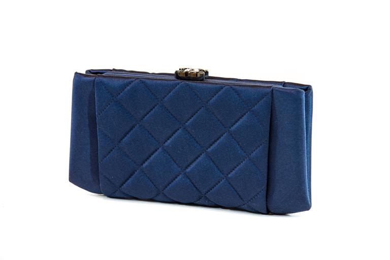 dark navy clutch bag