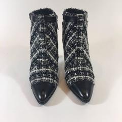 Chanel Tweed Boucle Ankle Boots