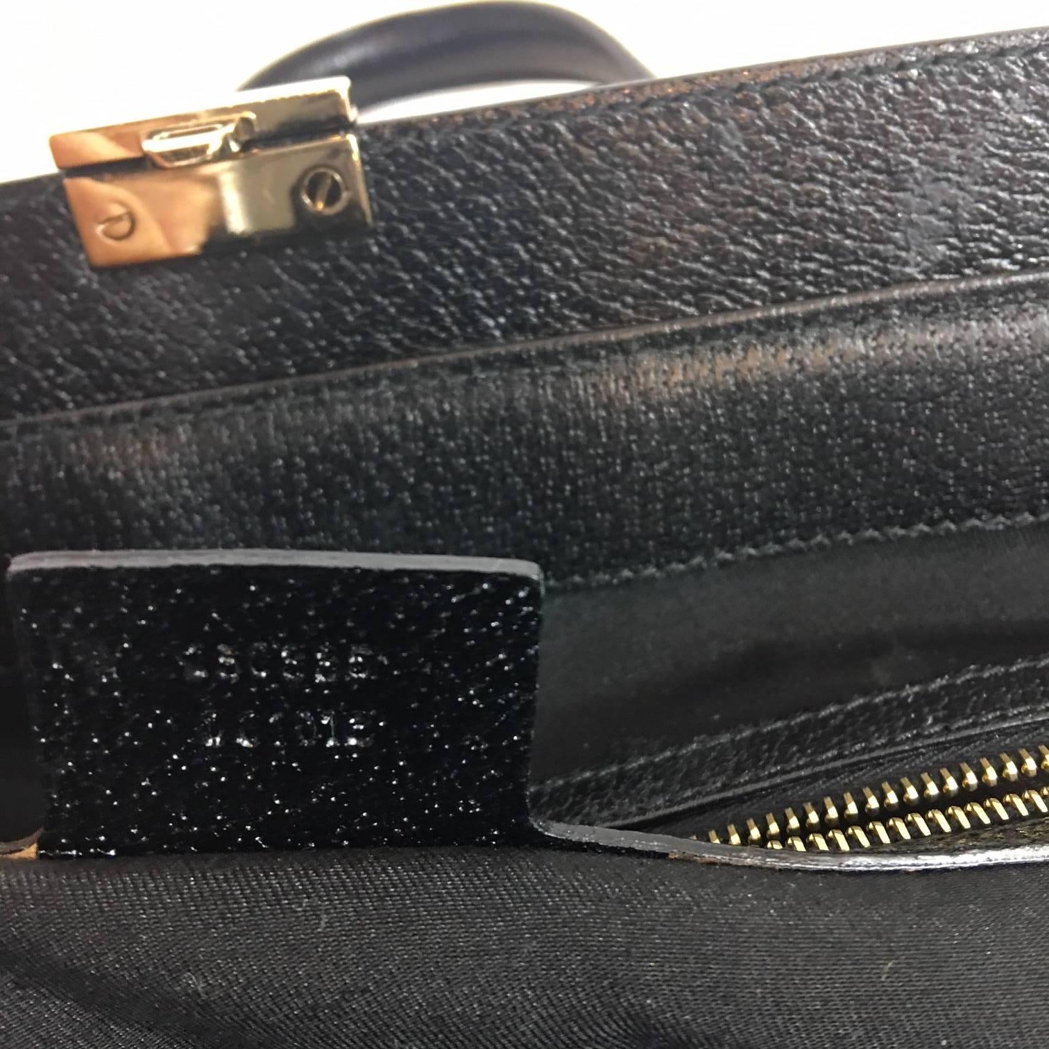 Gucci Black Velvet Treasure Boston Bag For Sale 1