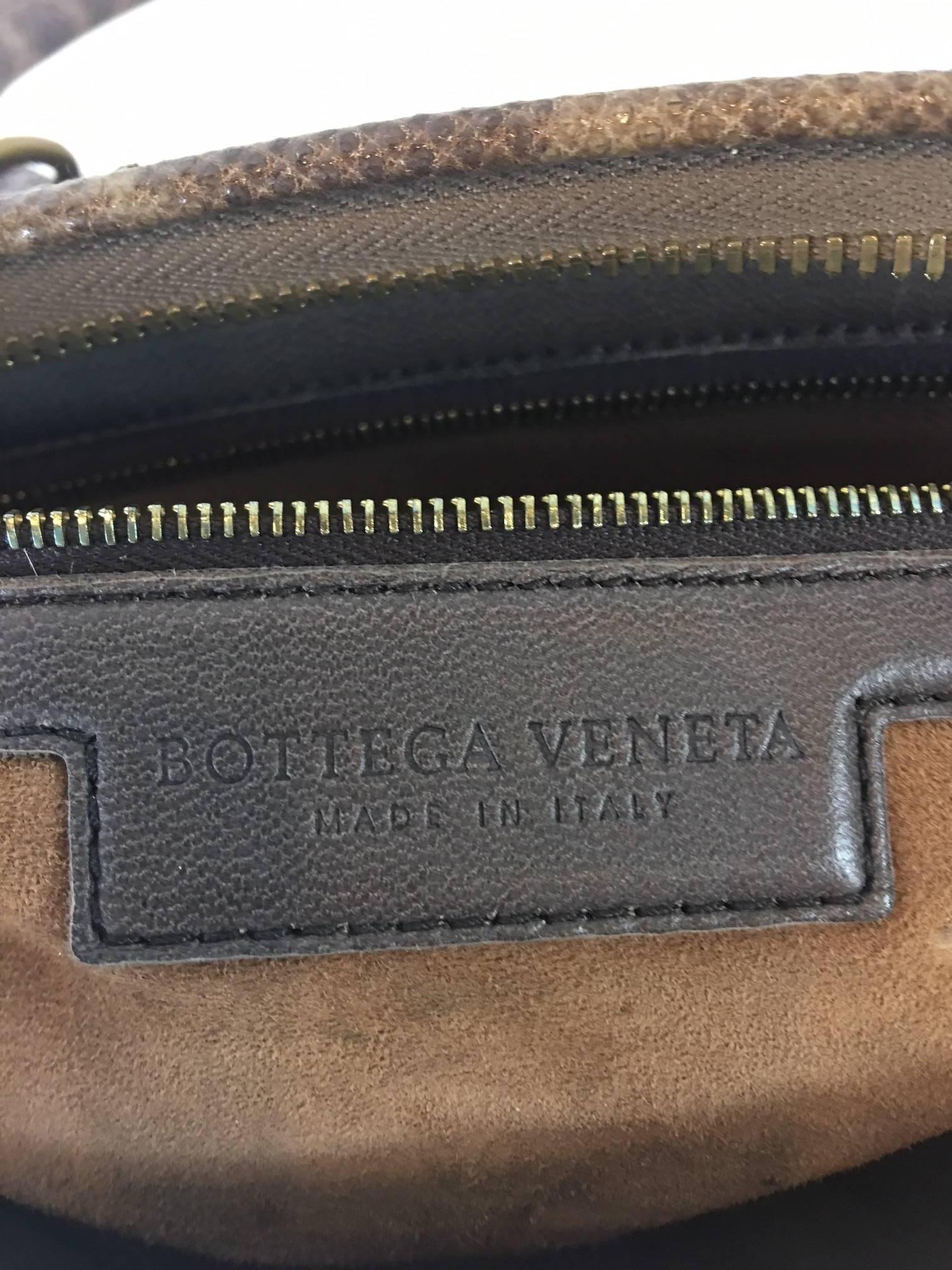 Bottega Veneta Intrecciato Lizard Boston Bag 3