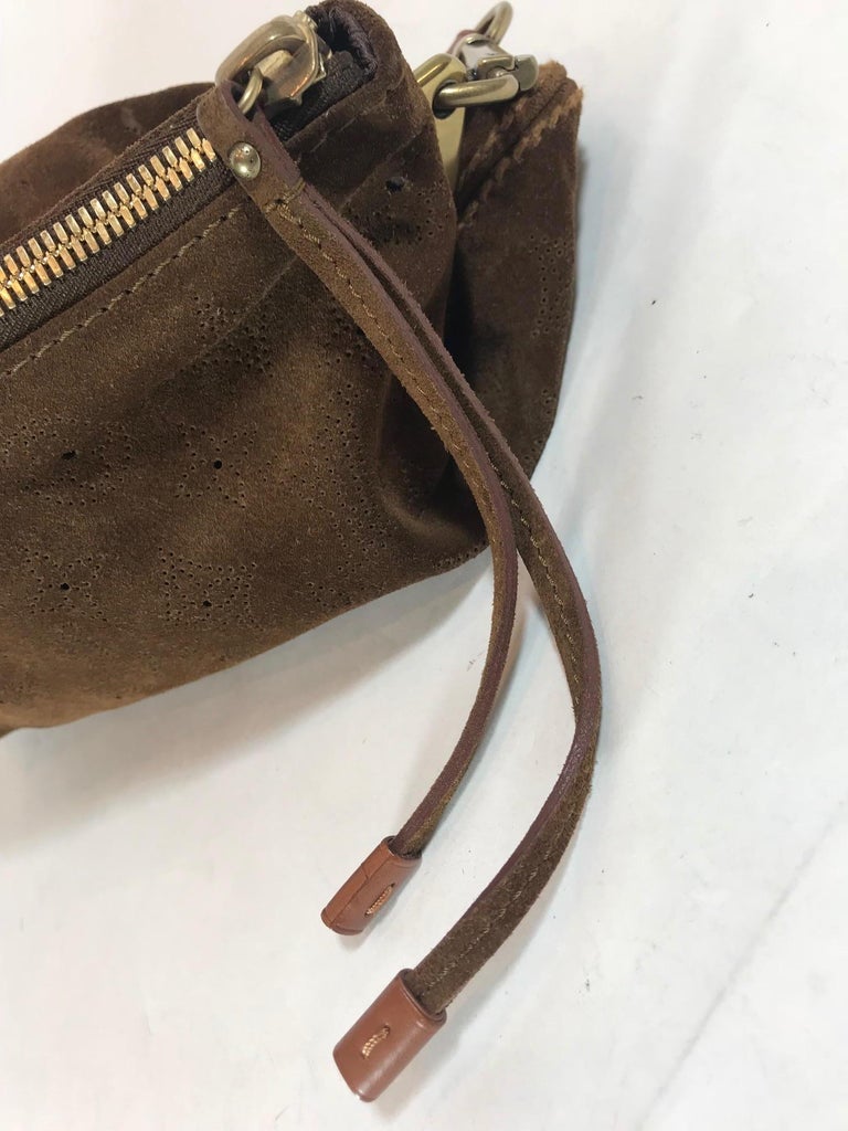 Cacao Monogram Suede Onatah PM Bag For Sale at 1stDibs