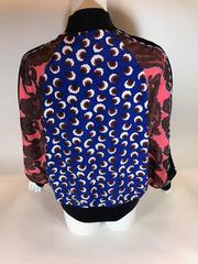 Stella McCartney Floral Print Silk Bomber Jacket