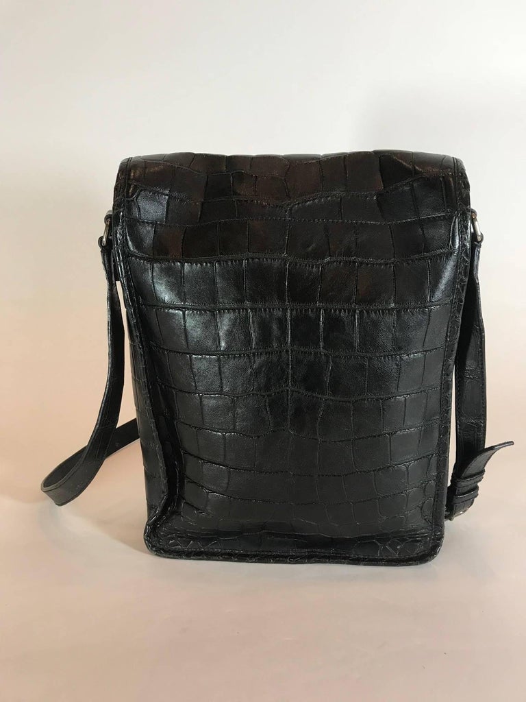Prada Black Crocodile Crossbody Bag at 1stDibs