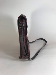 Prada Maroon Crocodile CrossBody Bag