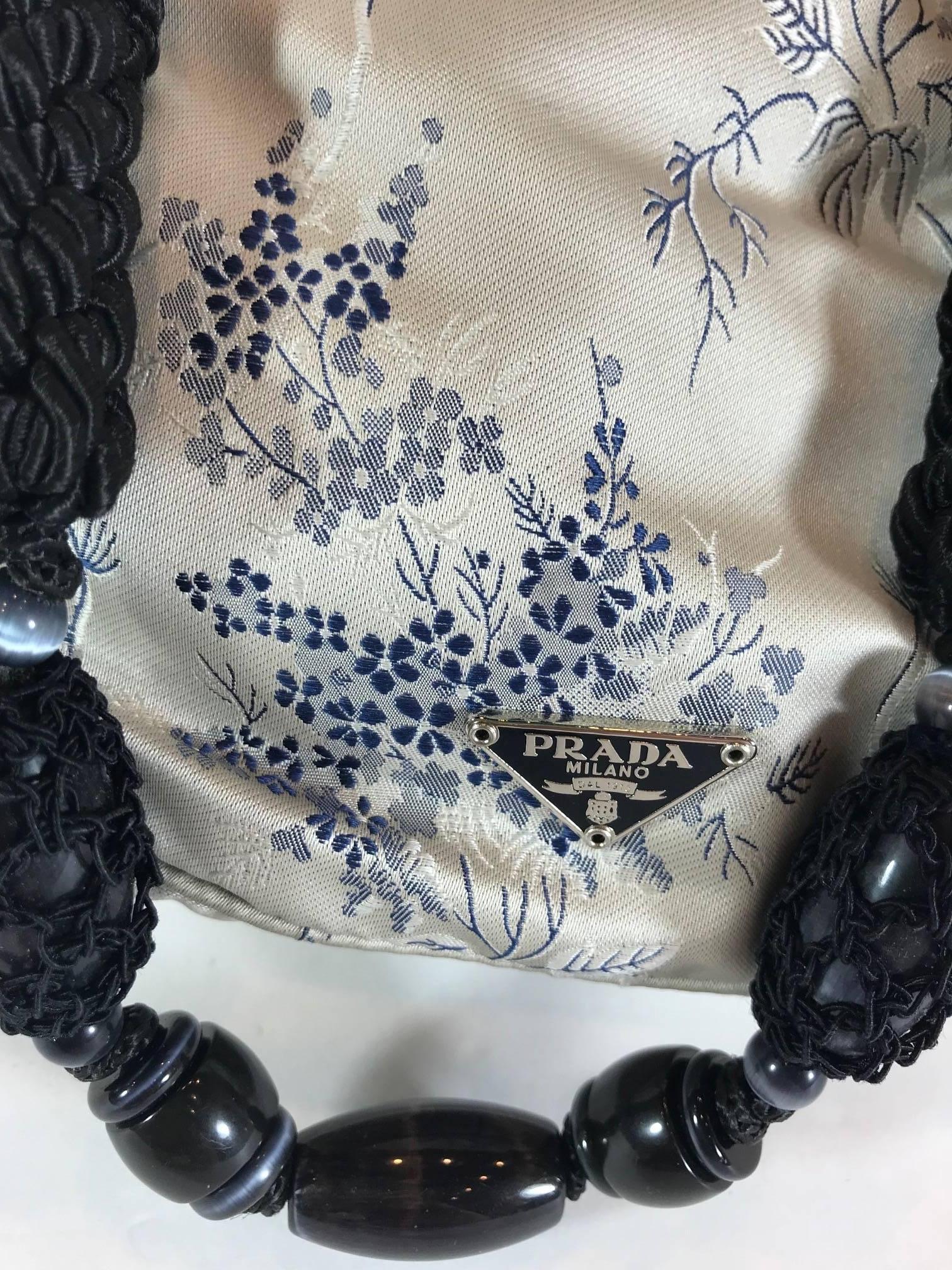 Women's or Men's Prada Floral Satin Evening Bag