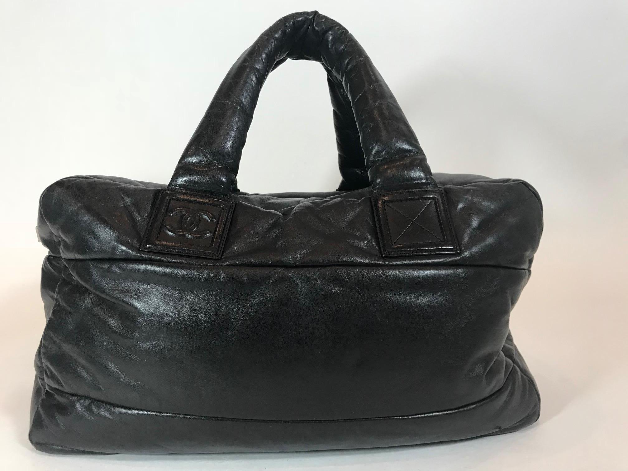 Black  Chanel Large Coco Cocoon Tote For Sale