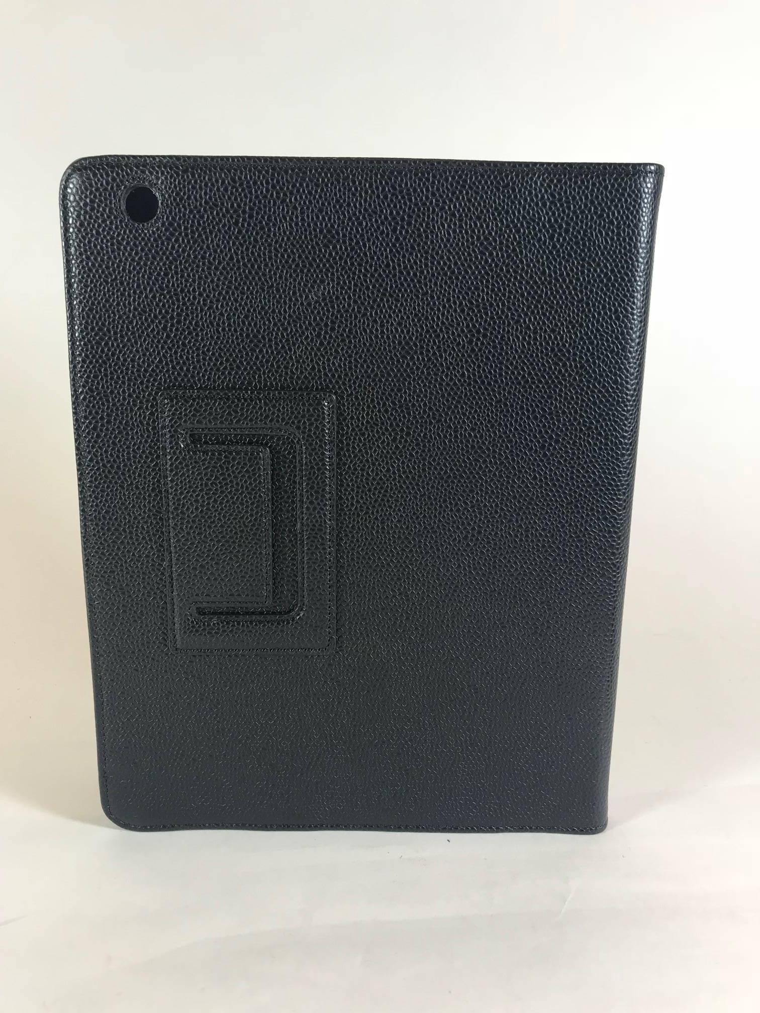 Chanel Black Ipad Case Holder In Excellent Condition In Roslyn, NY