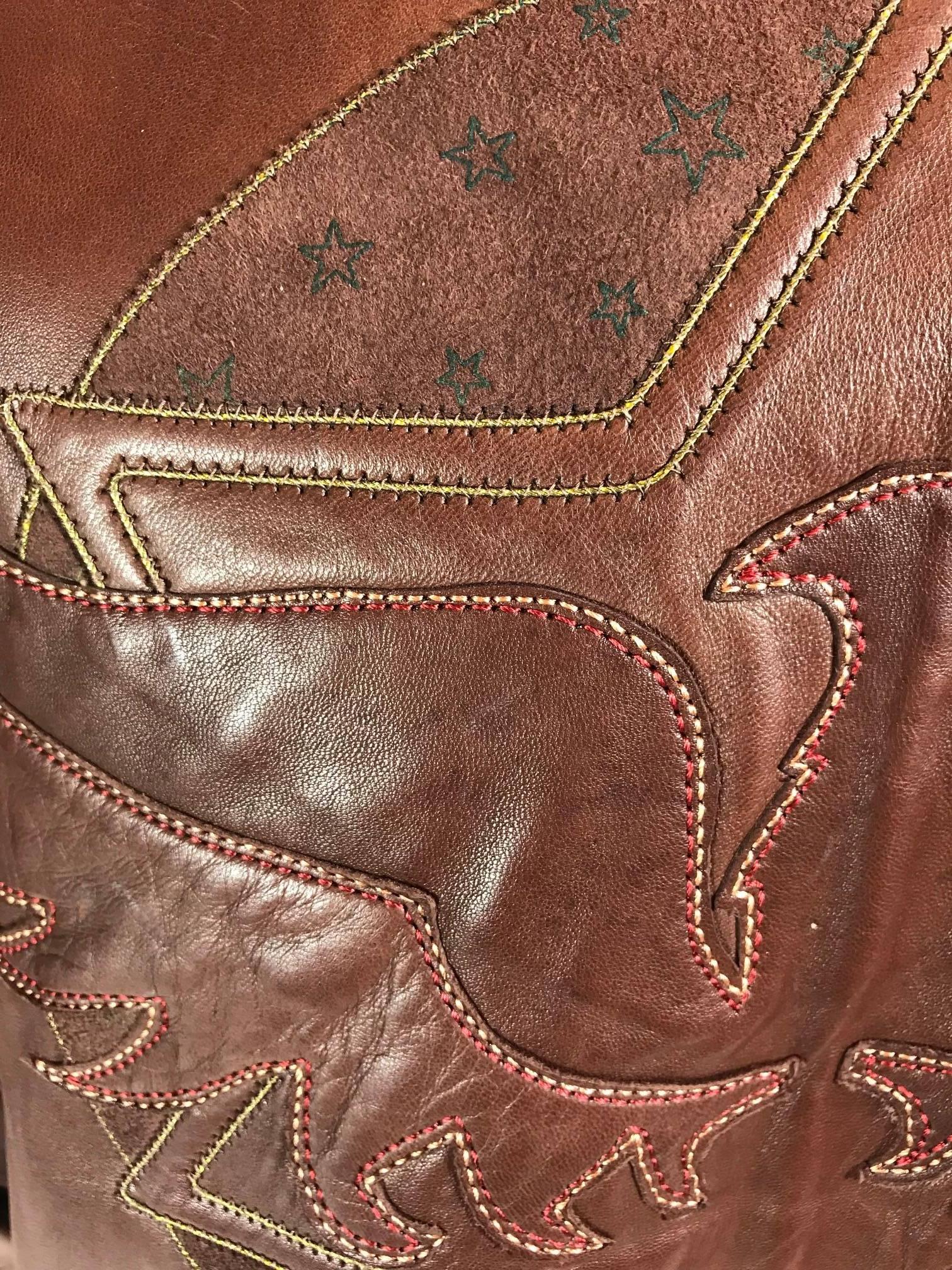 Roberto Cavalli Brown Leather Jacket 6