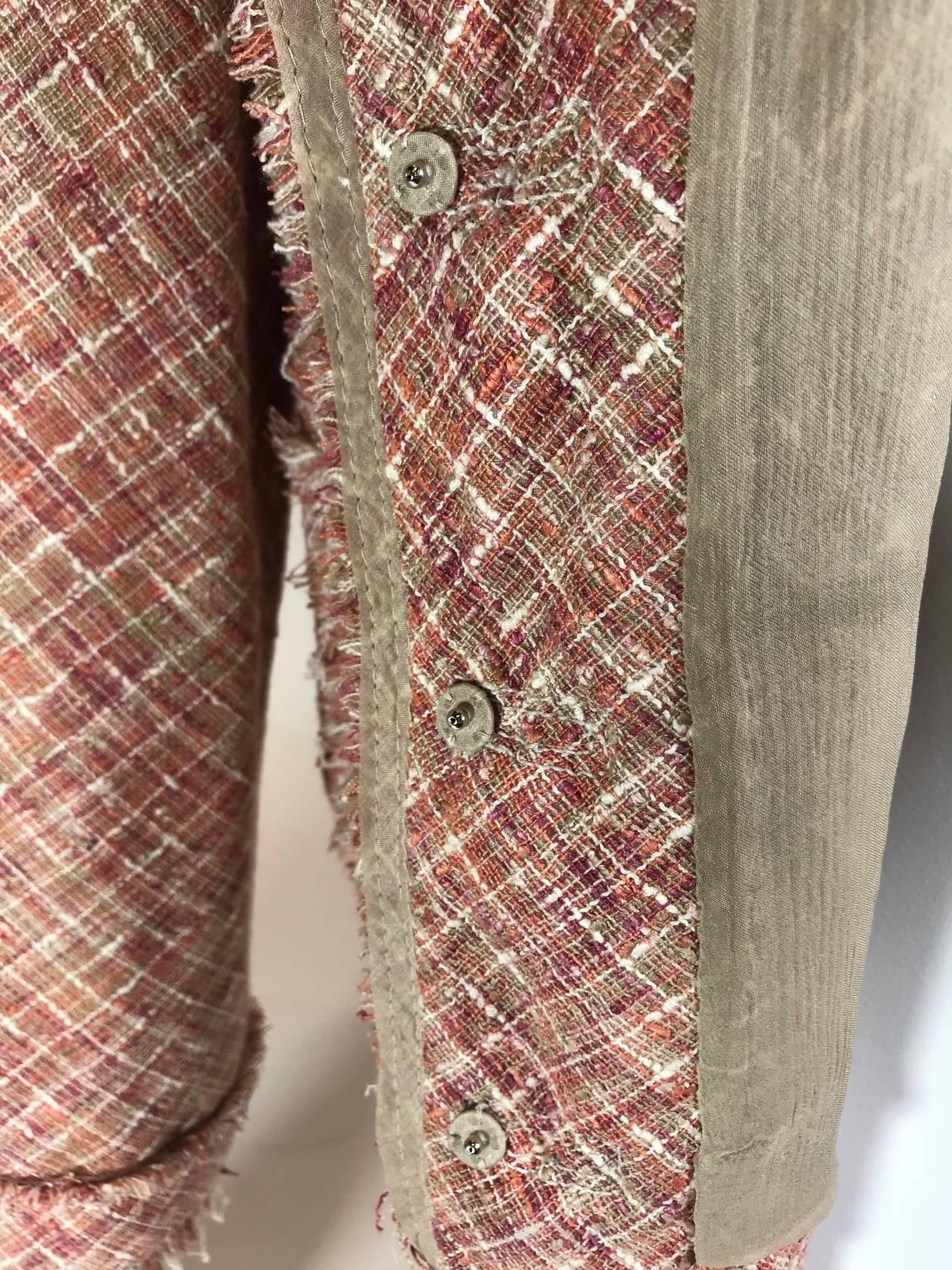 Louis Vuitton Red Tweed Linen Jacket For Sale 10