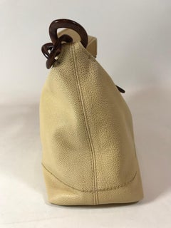 Chanel Beige Caviar Leather Shoulder Bag