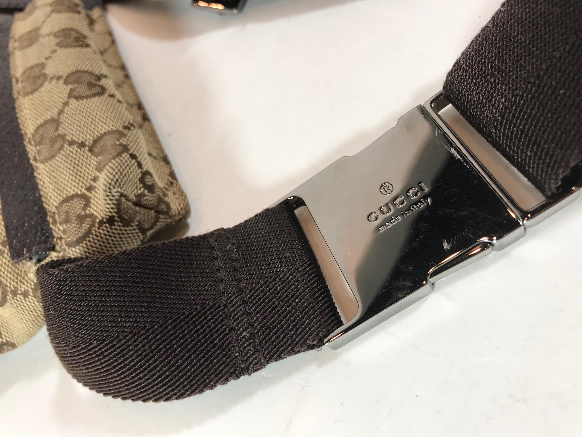 Brown Gucci GG fanny pack