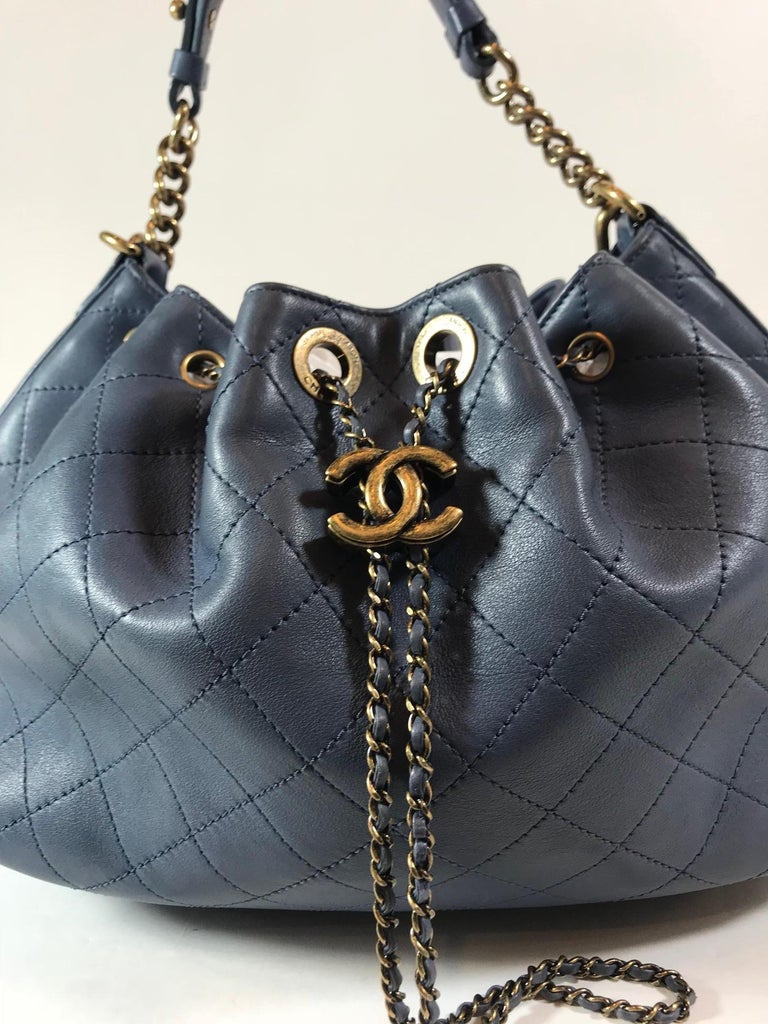 Chanel Paris-Rome Drawstring CC Bag, 2016 For Sale at 1stdibs