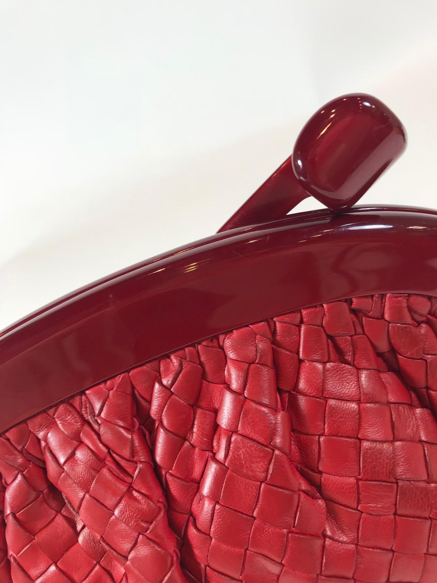 Bottega Veneta Vintage Intrecciato Frame Clutch 4