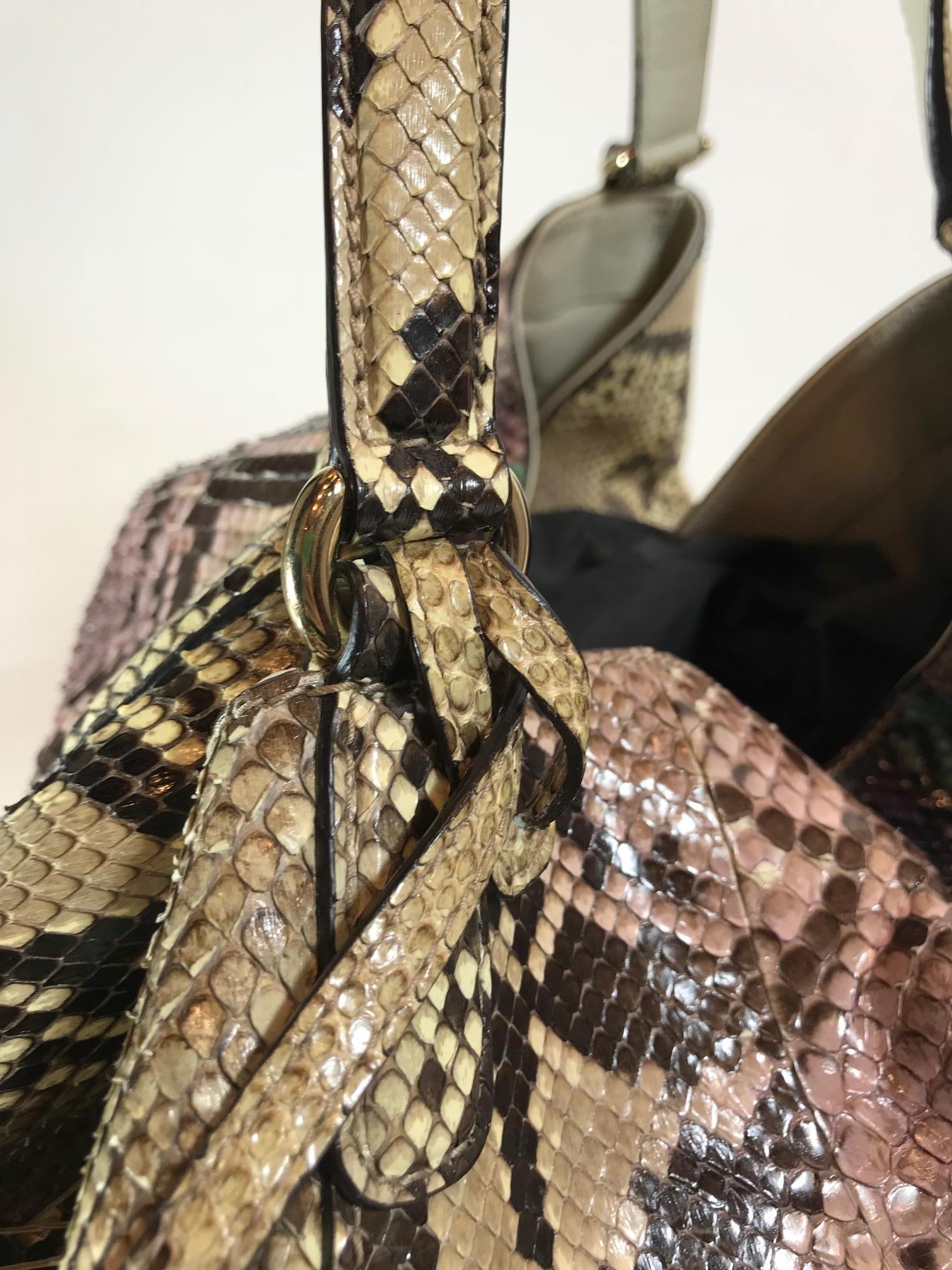Gucci Multicolor Python Soho Large Tote Bag For Sale 1