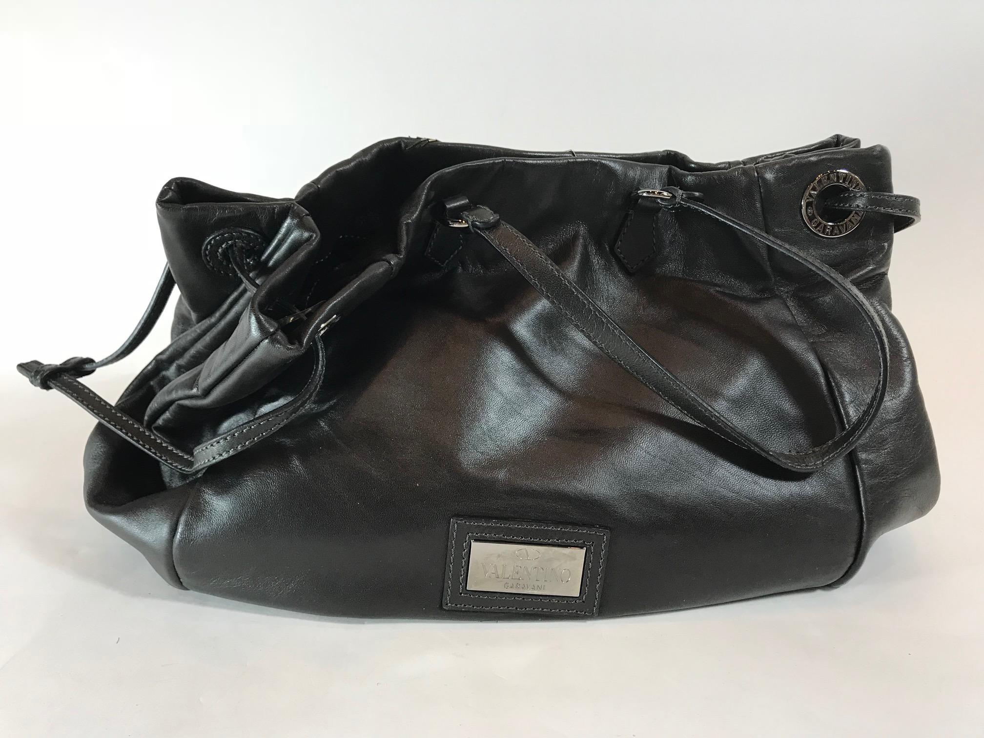 Black Valentino Metallic Shoulder Bag For Sale