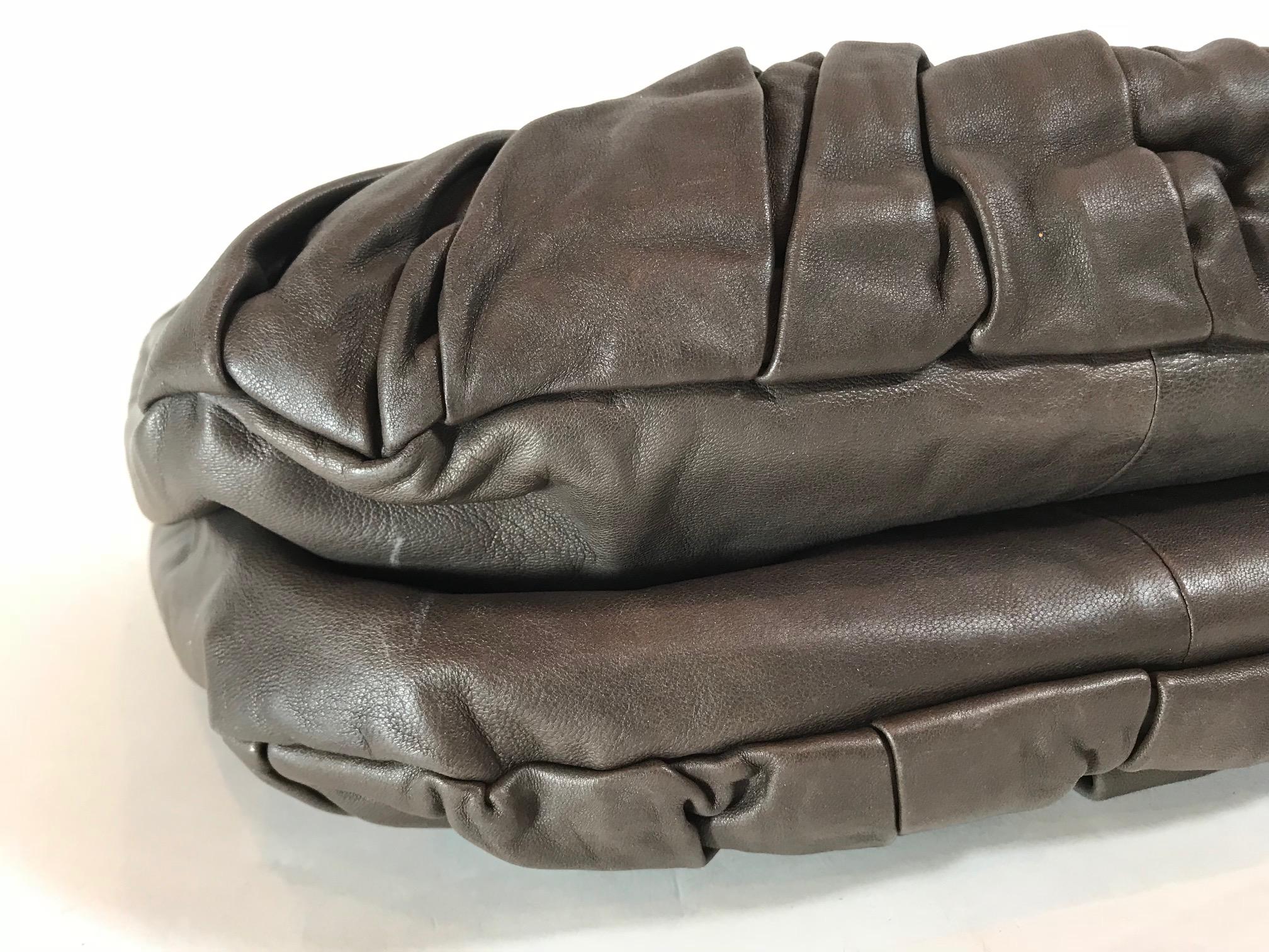Christian Dior Pleated Leather Shoulder Bag For Sale 2