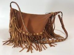 Valentino C-Rockee Studded Fringe Hobo Bag