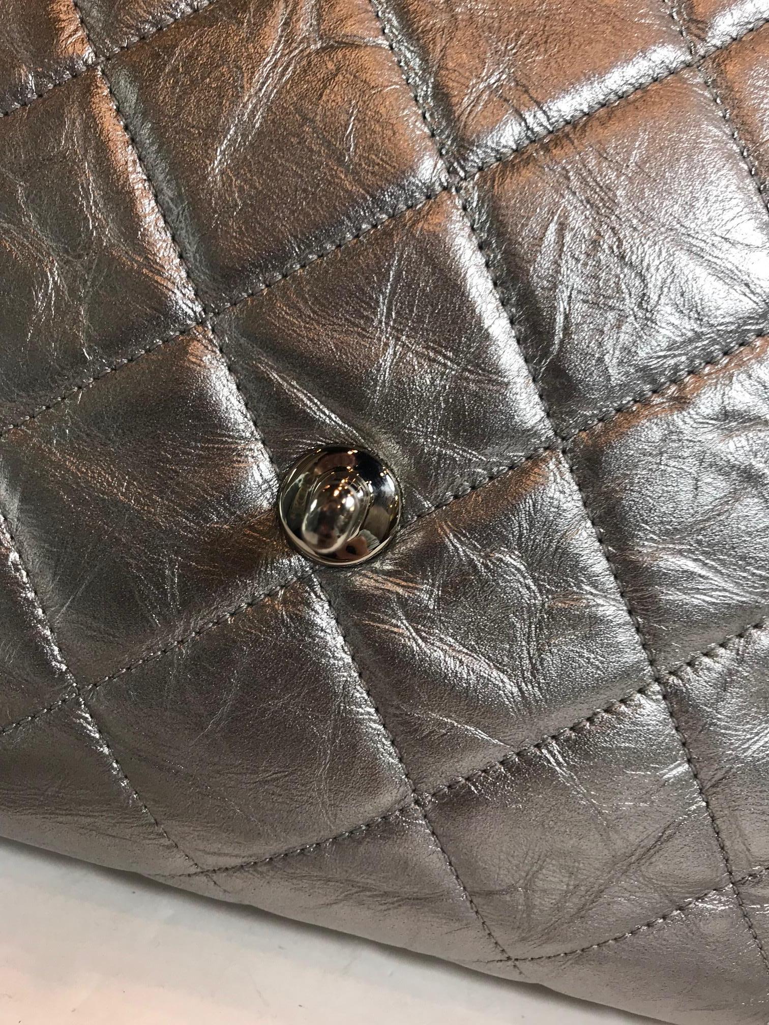Chanel Metallic Crumpled Calfskin Big Bang Flap Bag For Sale 5