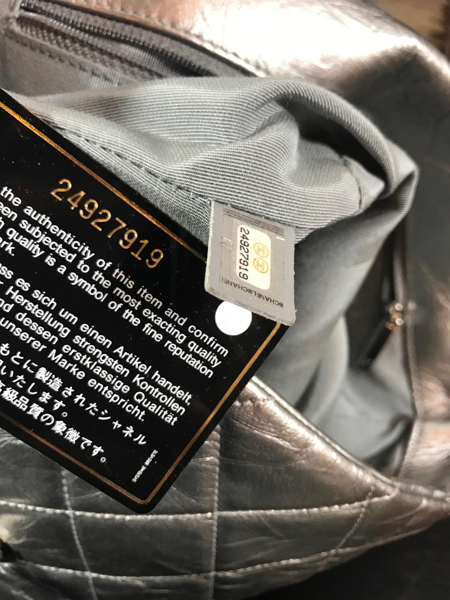 Chanel Metallic Crumpled Calfskin Big Bang Flap Bag For Sale 6