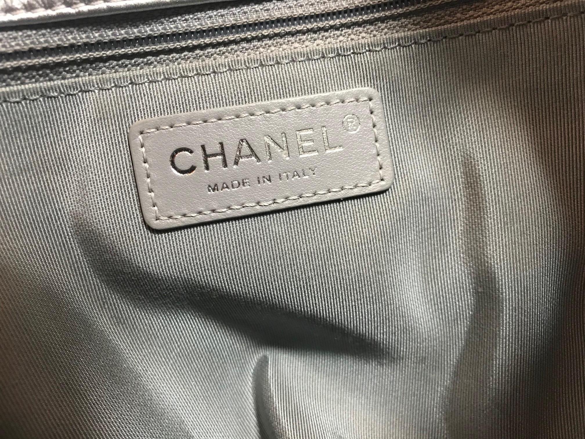 Chanel Metallic Crumpled Calfskin Big Bang Flap Bag For Sale 11