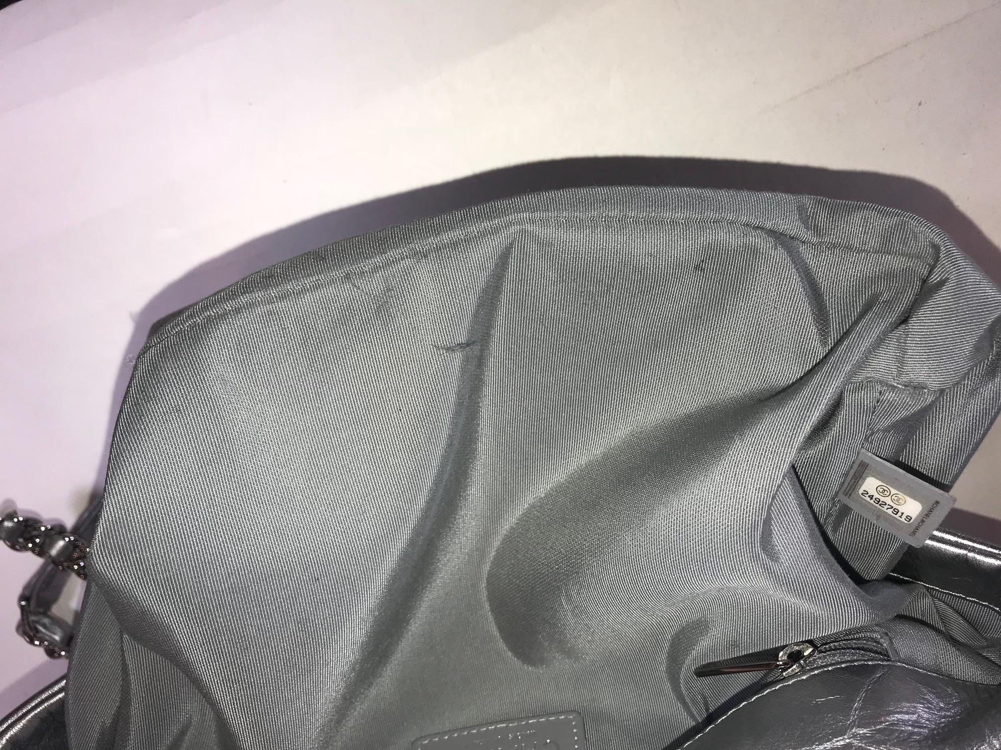 Chanel Metallic Crumpled Calfskin Big Bang Flap Bag For Sale 9