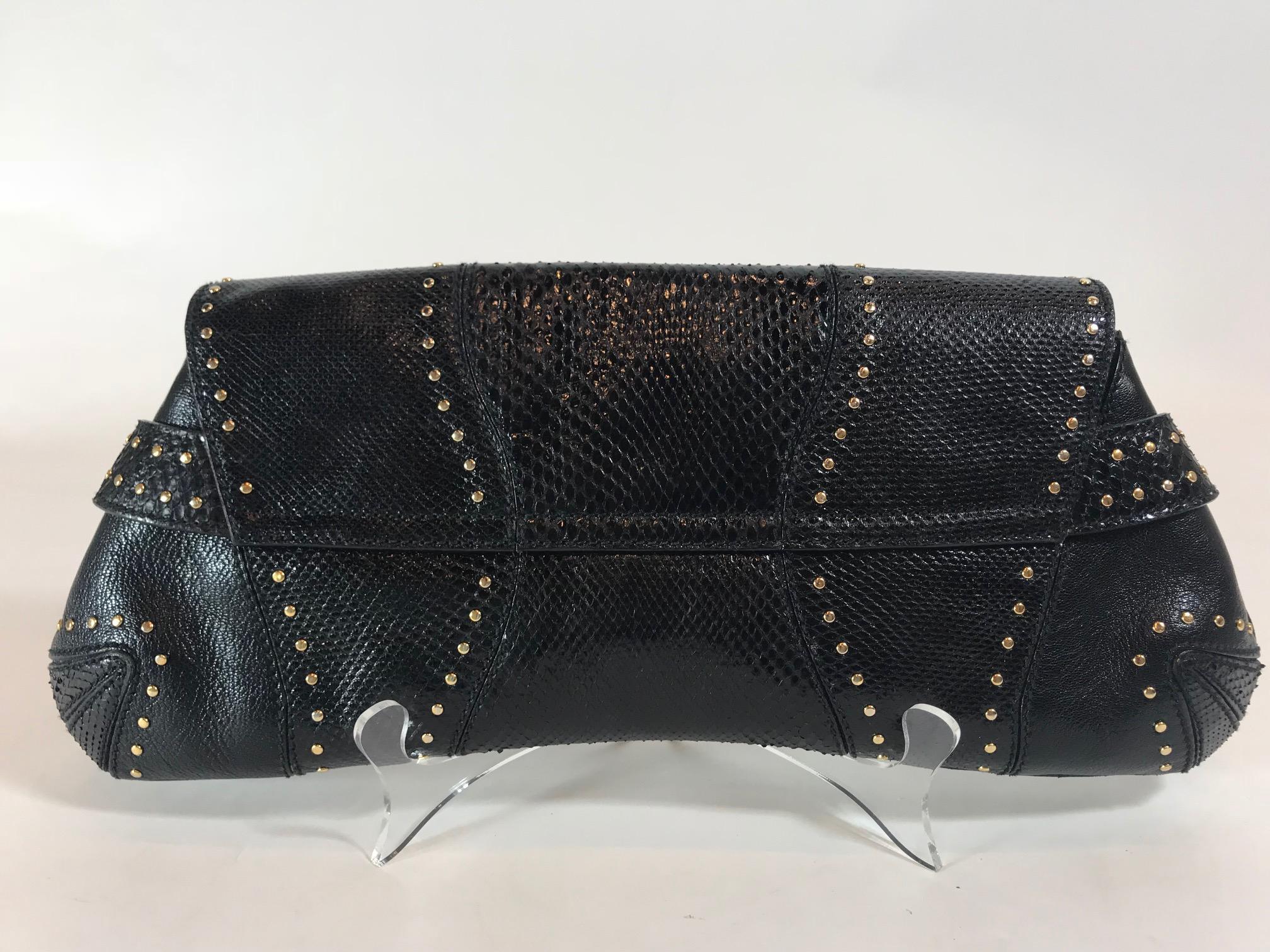 Women's or Men's Gucci Python and Lizard Horsebit Clutch For Sale