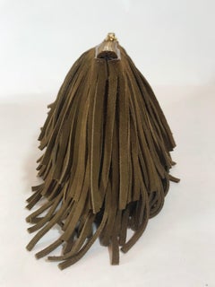 Saint Laurent Monogram Medium Suede Fringe Clutch Bag