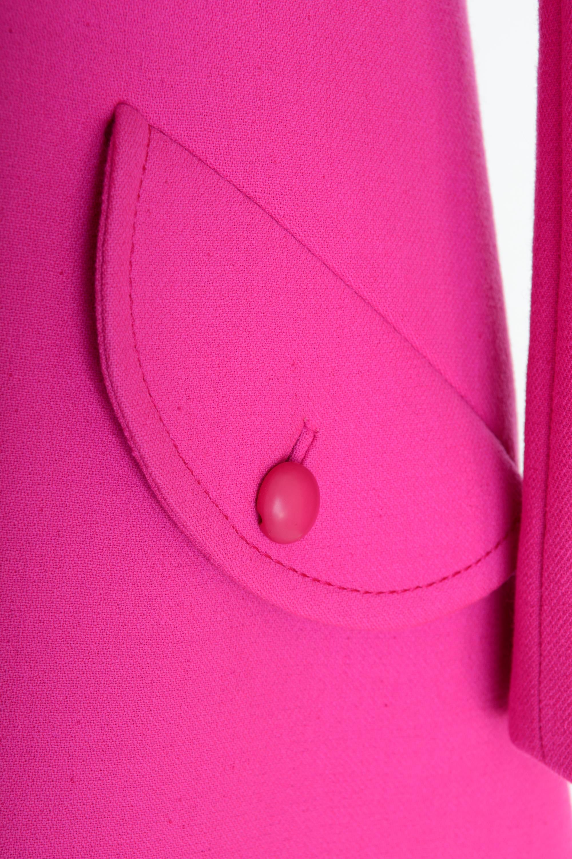 1970s Miss Dior Shocking Pink Overcoat 1