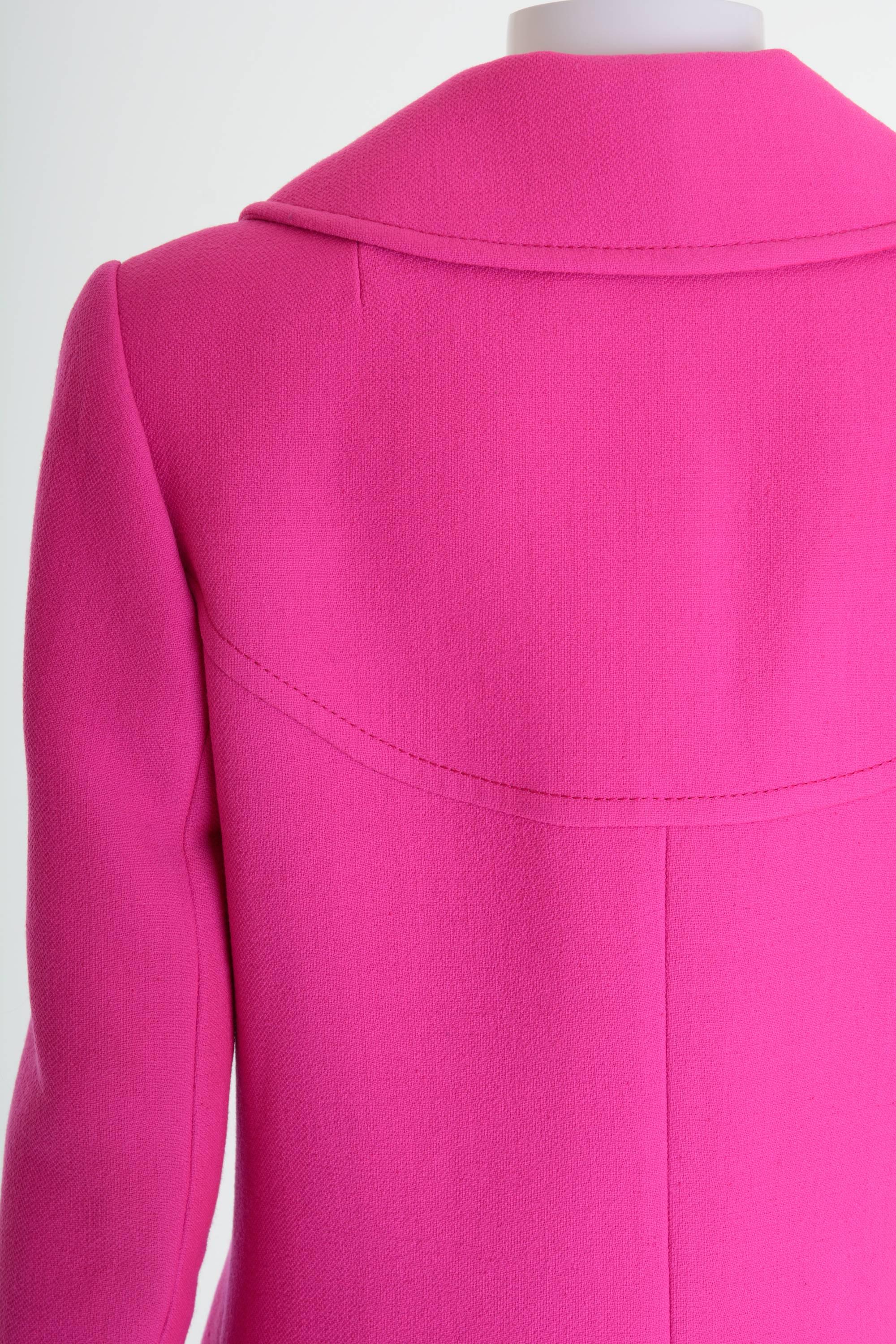 Women's 1970s Miss Dior Shocking Pink Overcoat