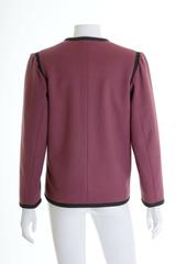 1980s SAINT LAURENT Rive Gauche Magenta Blazer Military jacket