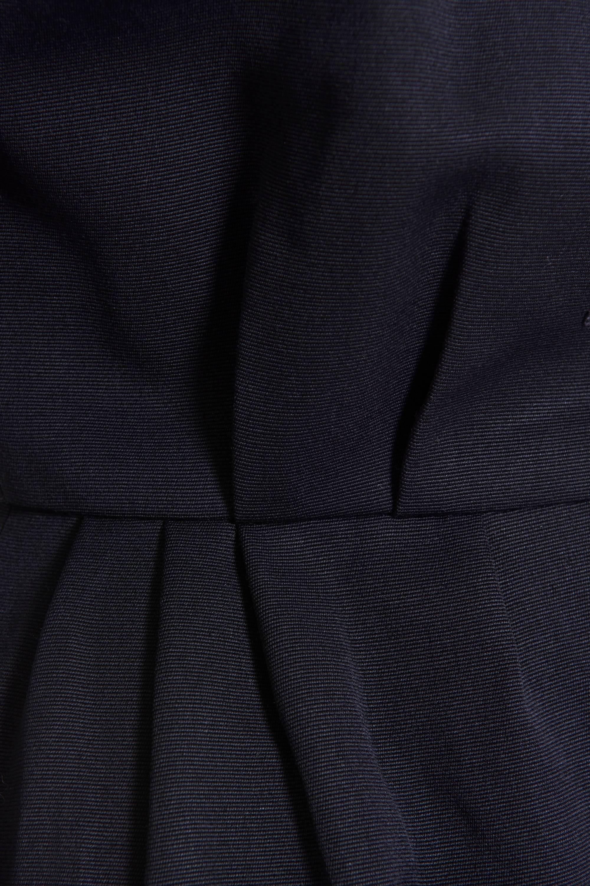 Women's 1980s YVES SAINT LAURENT Rive Gauche Black Cotton Dress