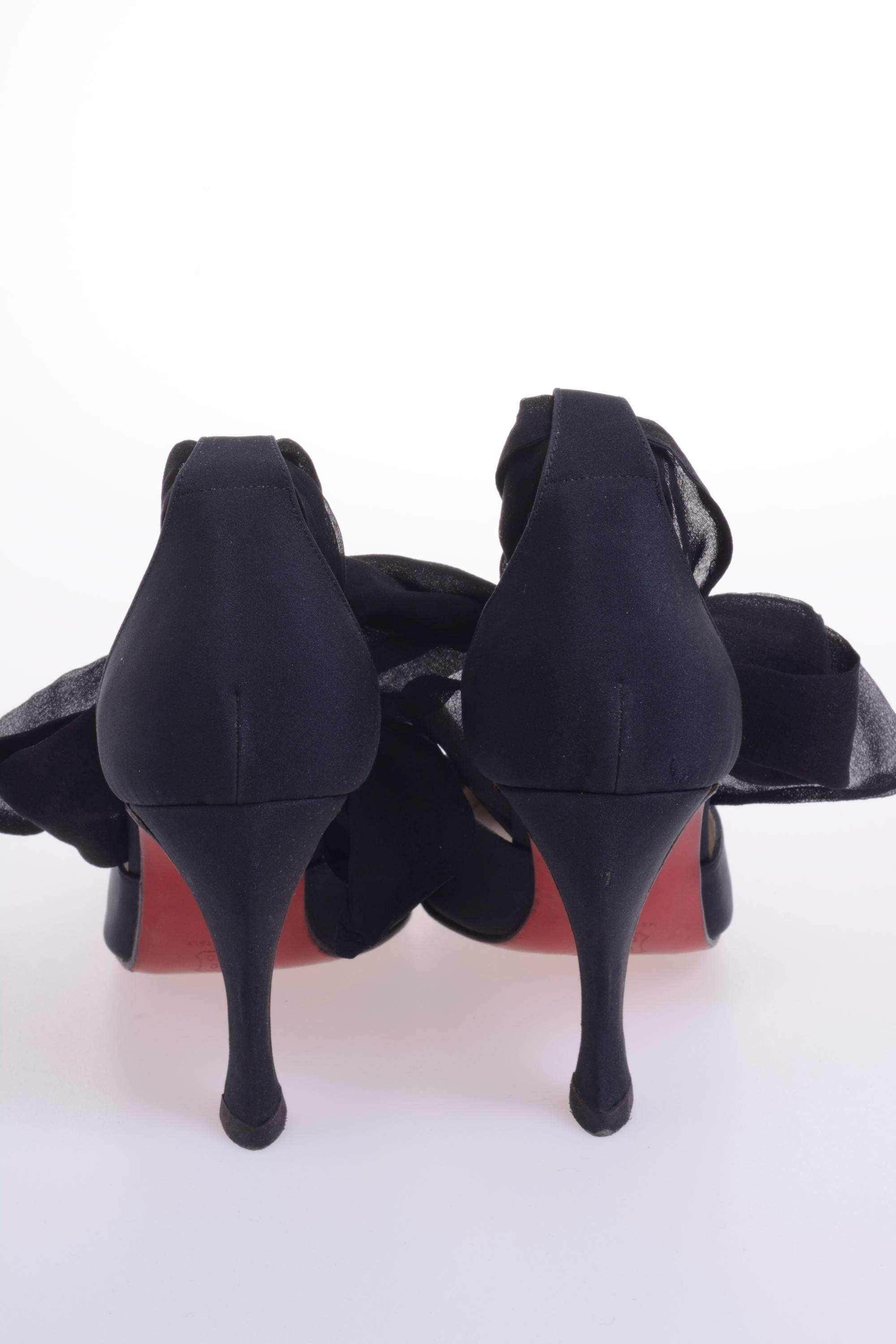 Christian Louboutin  Douce Du Desert Black Evening Shoes In Excellent Condition In Milan, Italy