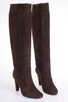Jimmy Choo Knee High Tobacco Leather Boots
