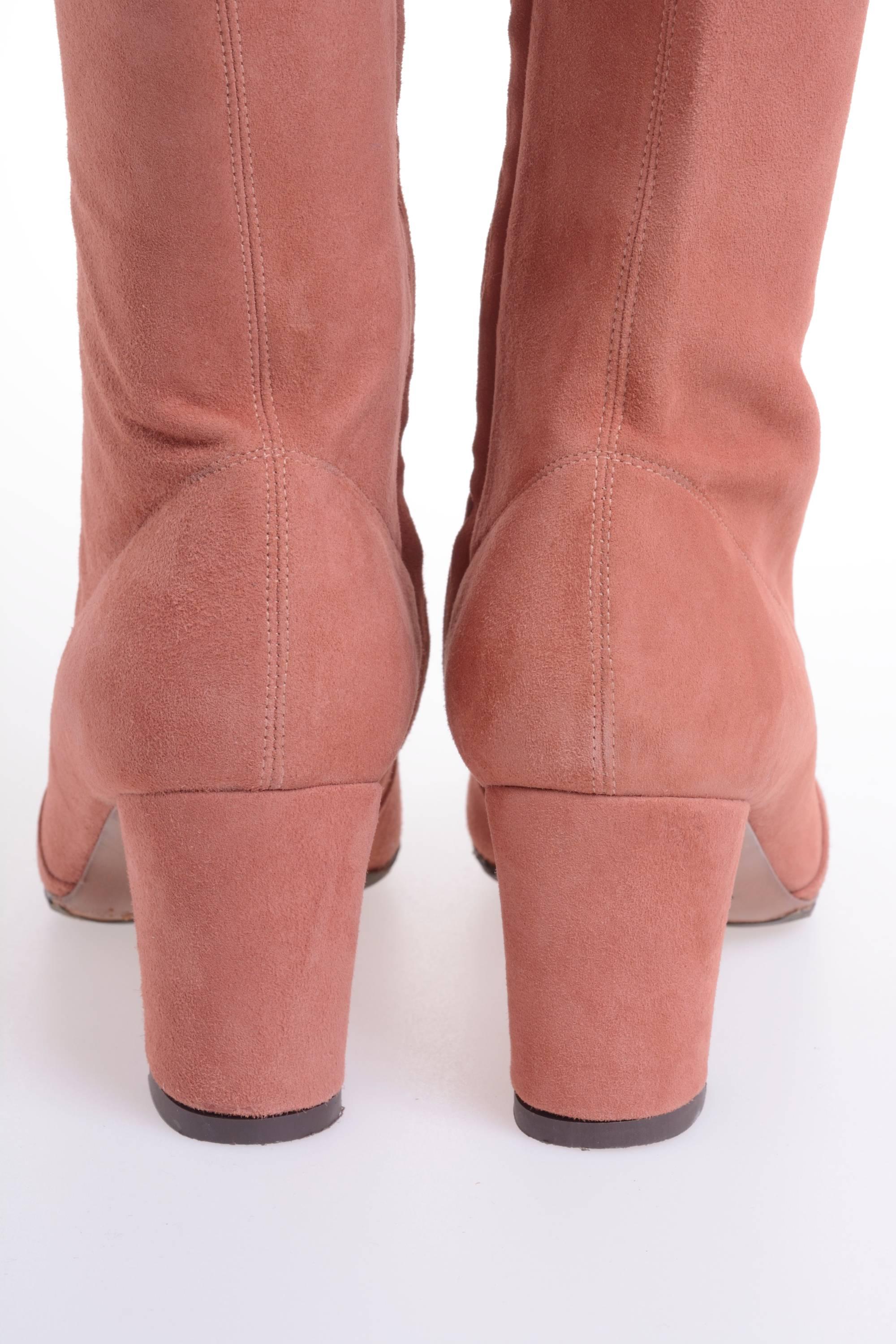 Pink O l'Autre Chose Dark Dusty Rose Thigh High Boots 