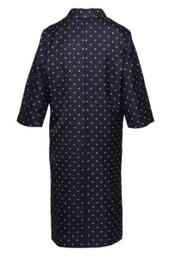 1950s Fercioni Italian Couture Black Polka Dot Tent Overcoat