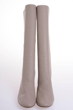 Henry Beguelin Beige Deer Leather Knee Slouch Boots