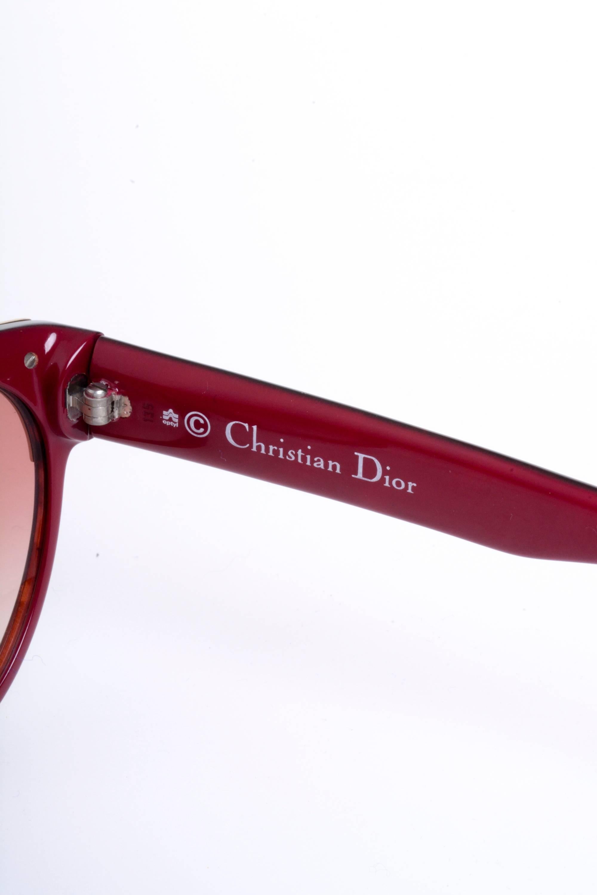 1980s Christian Dior Sunglasses In Excellent Condition For Sale In Milan, Italy
