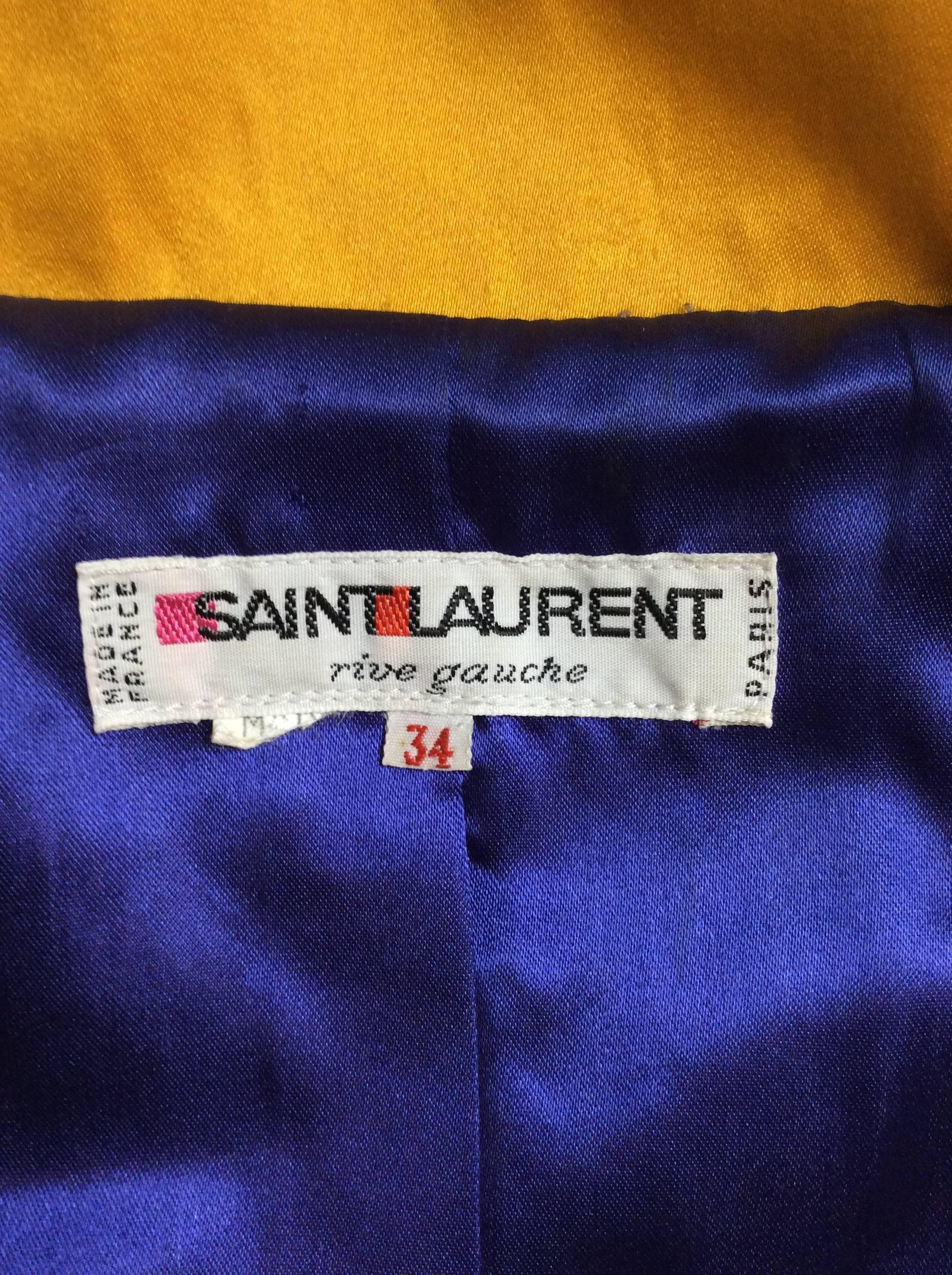  Saint Laurent Rive Gauche Tuxedo Bolero Jacket, 1980s  For Sale 2