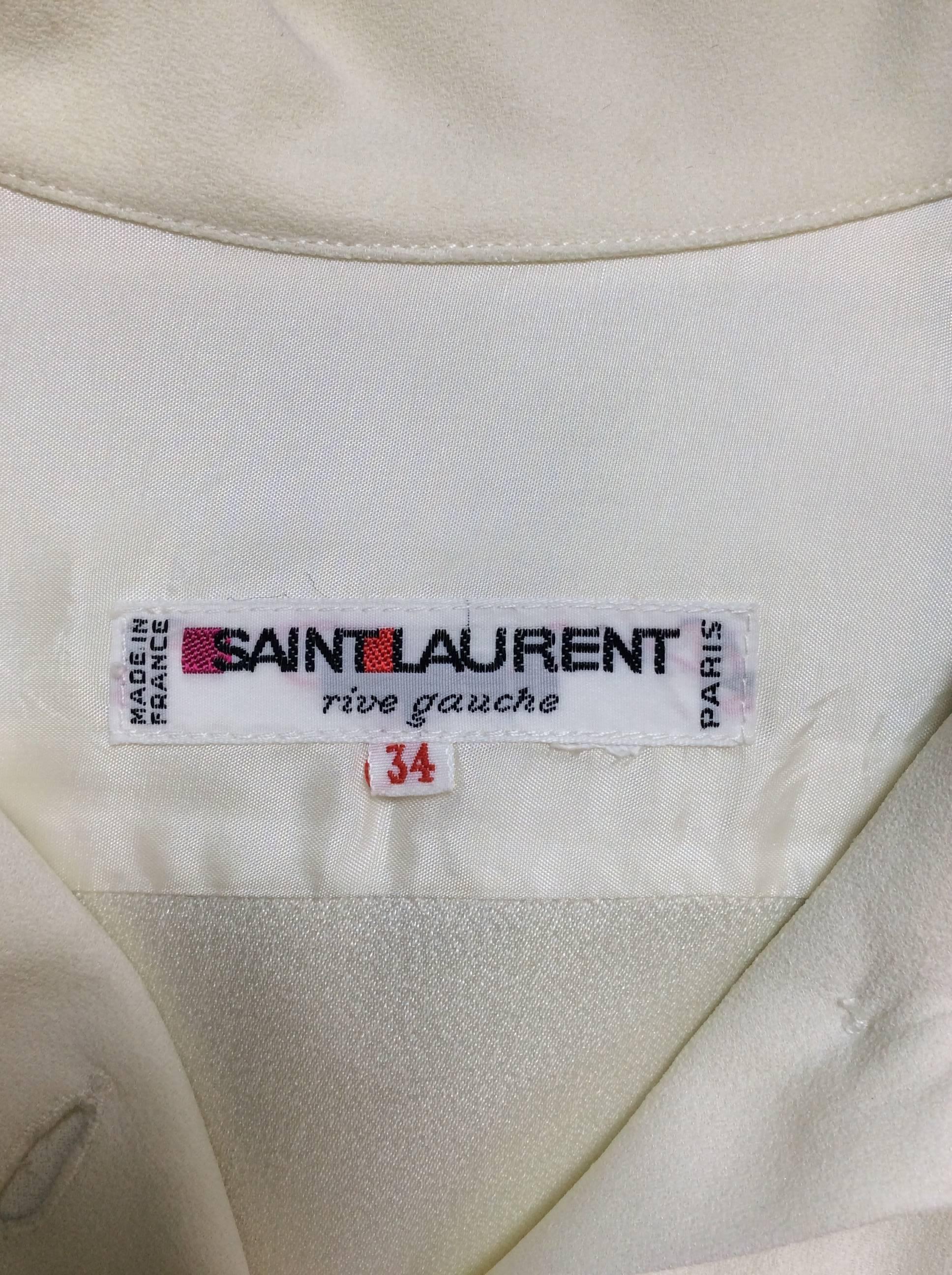 Women's 1970s Saint Laurent Rive Gauche Silk Pleated Dress