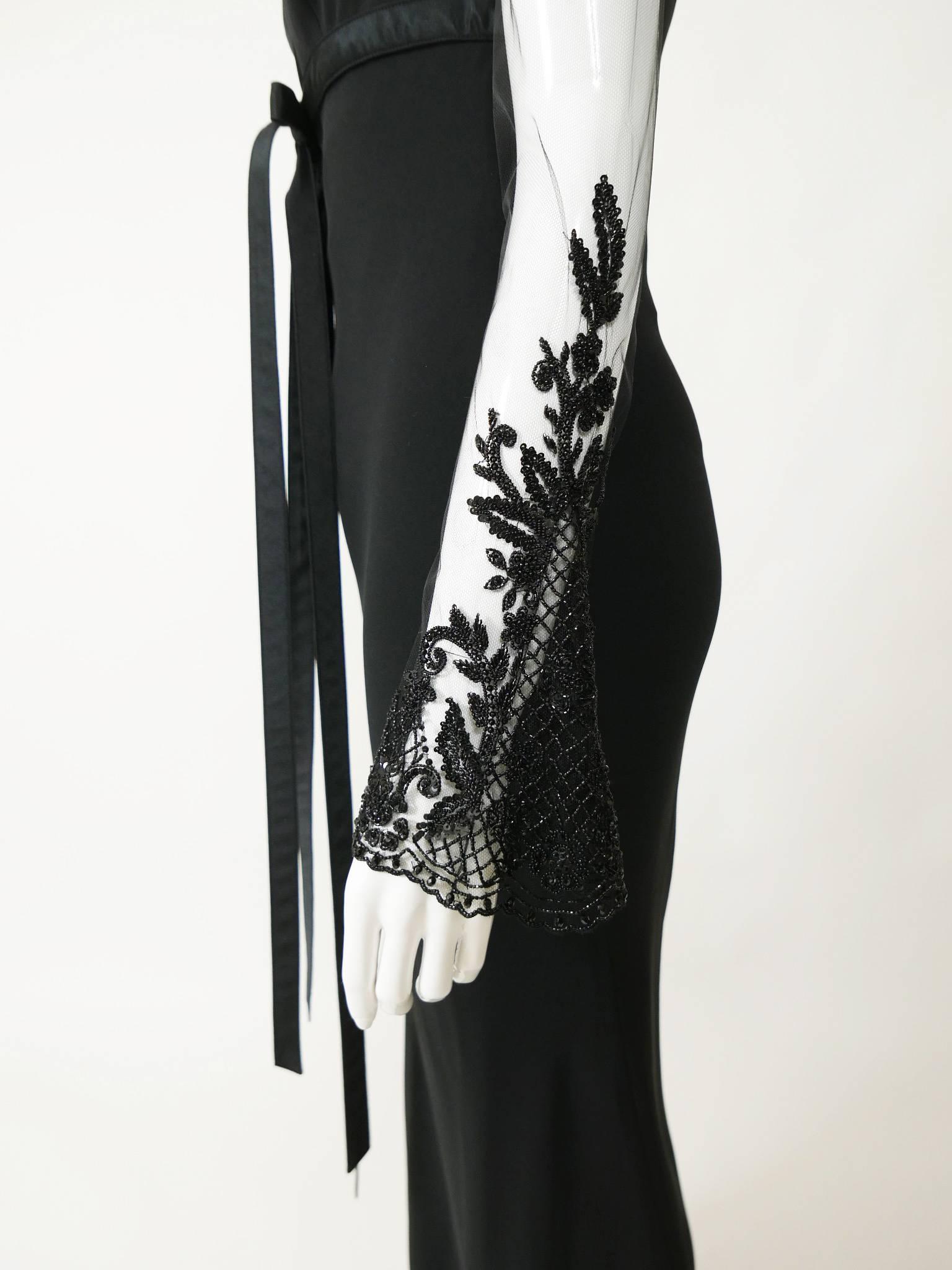 Women's Valentino Haute Couture Black Evening Dress