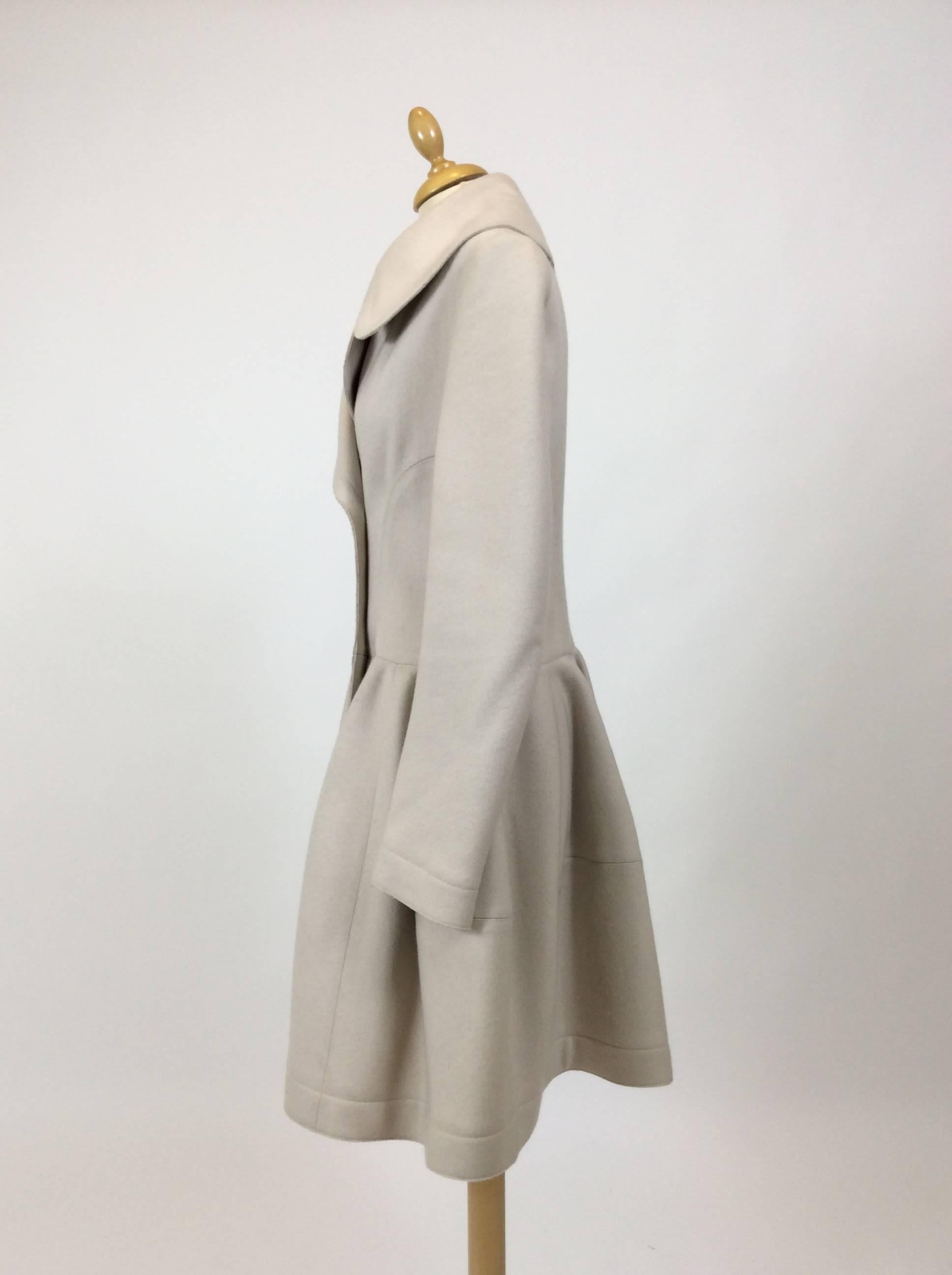 Gray Alaïa Cream Cashmere Coat