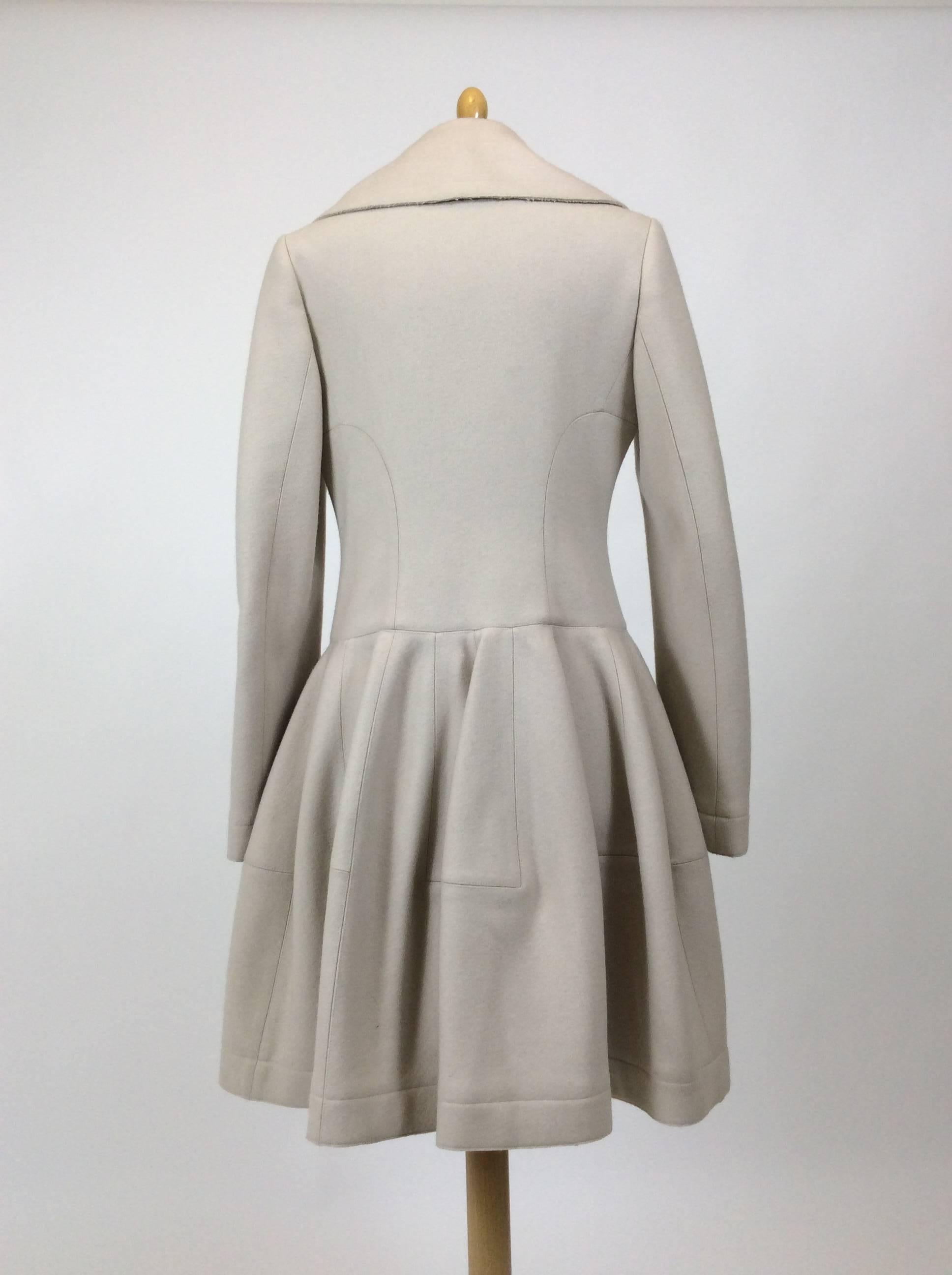 Alaïa Cream Cashmere Coat In Excellent Condition In Milan, Italy