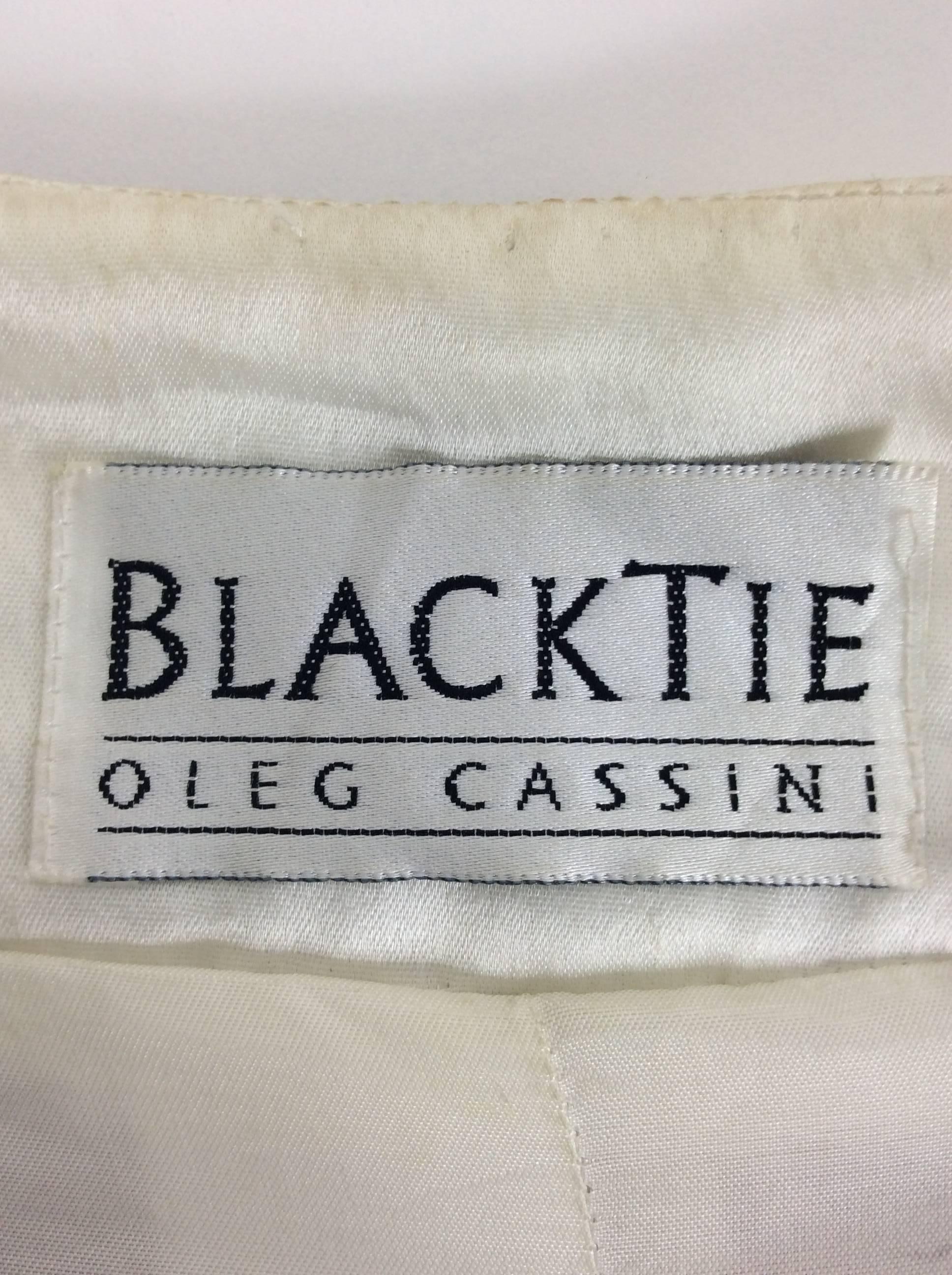 1990s Oleg Cassini Sequins Blazer Jacket For Sale 1