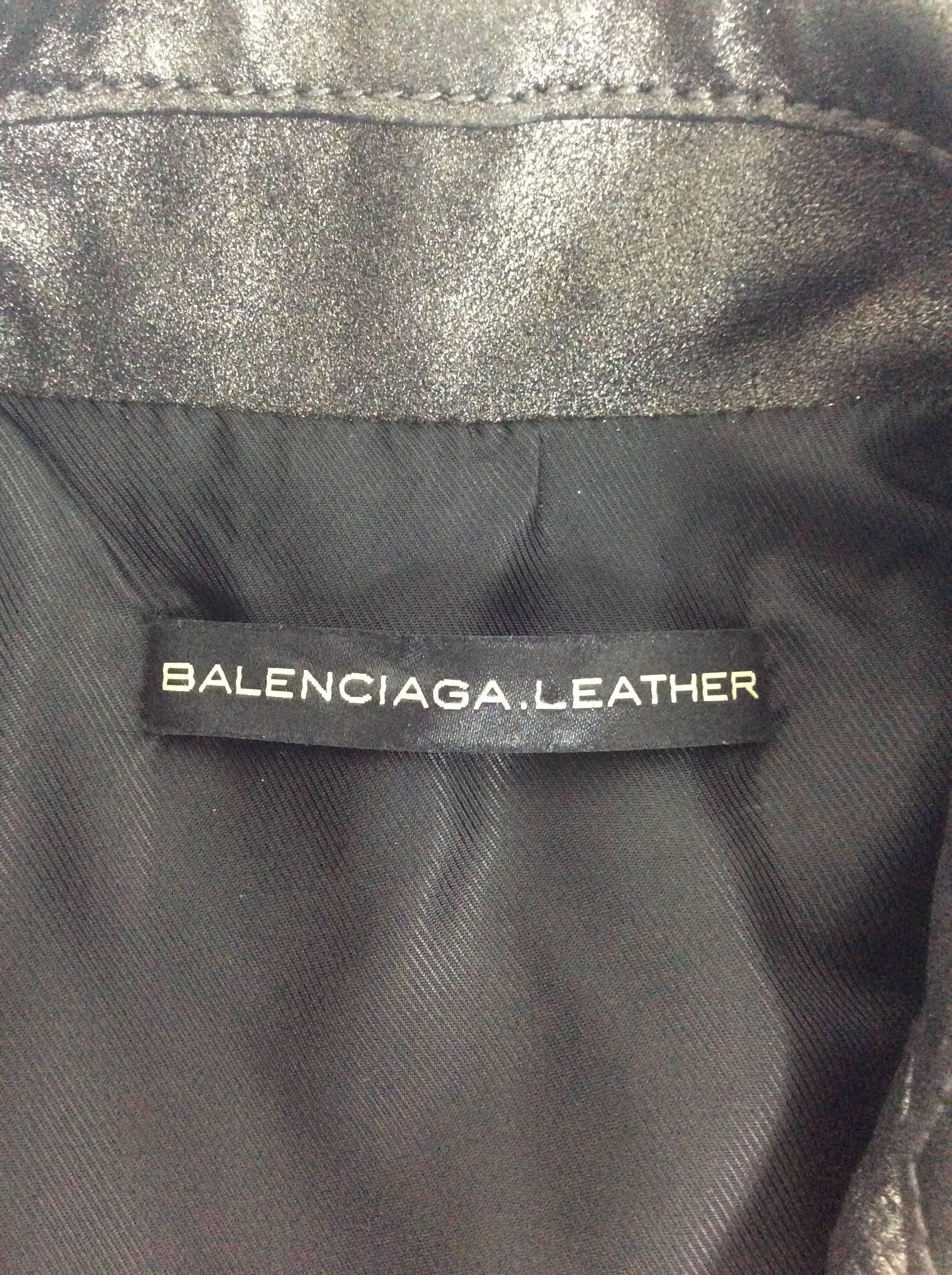 BALENCIAGA Leather Motorcycle Jacket 2