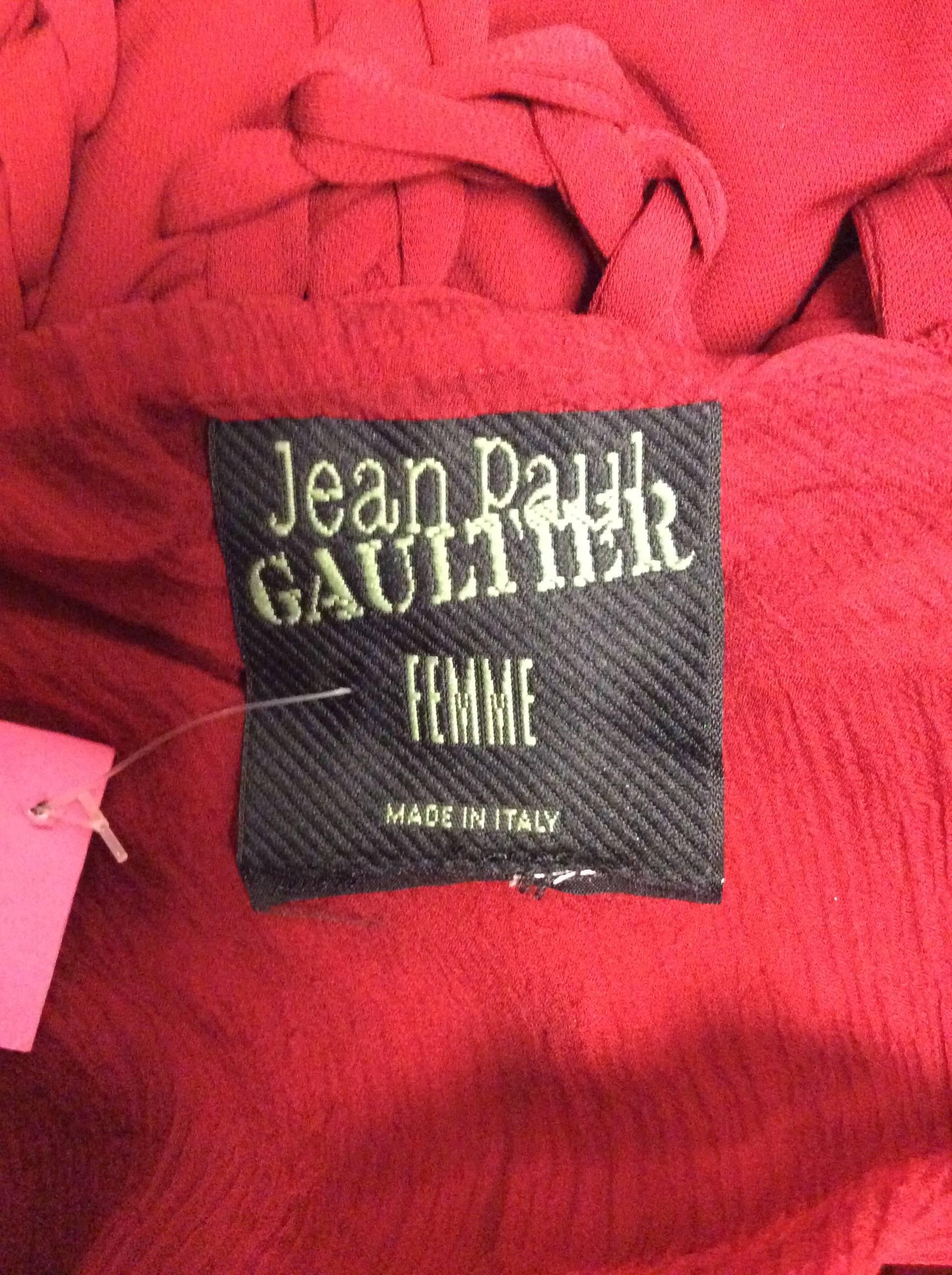Women's 1990s Jean Paul Gaultier Jersey Strapless Dress For Sale