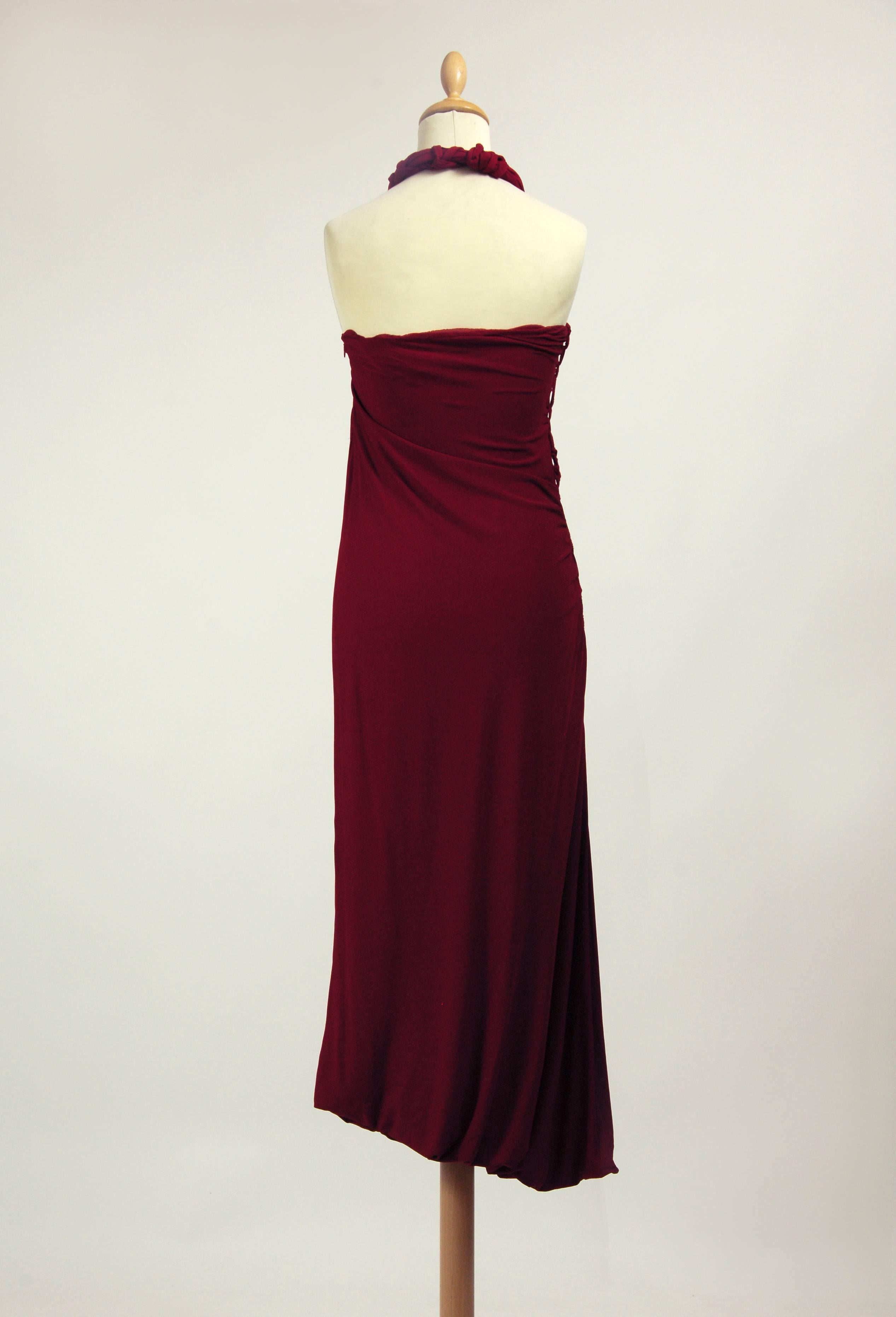 1990s Jean Paul Gaultier Jersey Strapless Dress In Good Condition For Sale In Milan, Italy