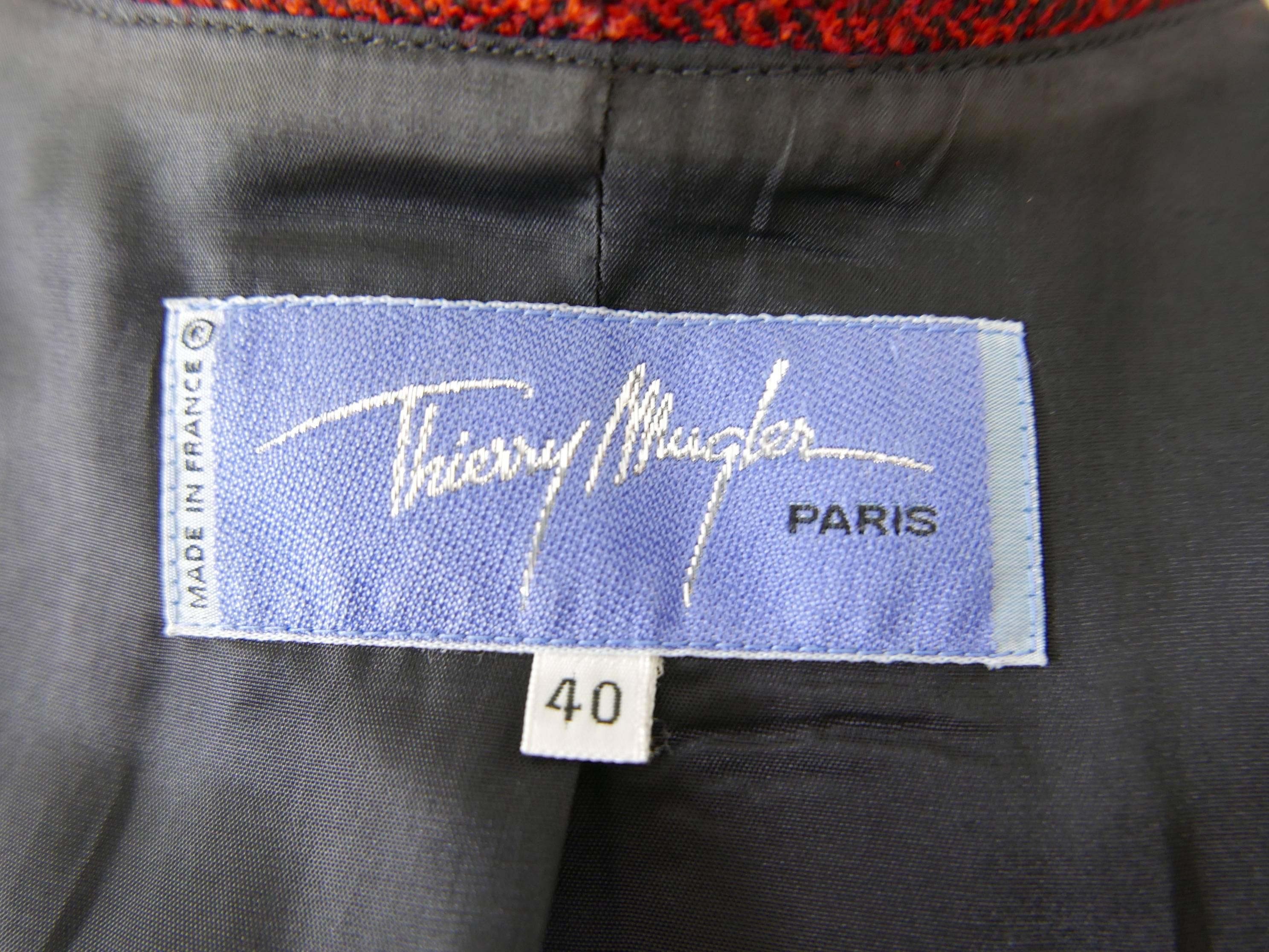 1990s Thierry Mugler Twill Wool Suit Dress 3