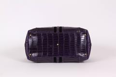 Gucci Purple Crocodile Tote Bag