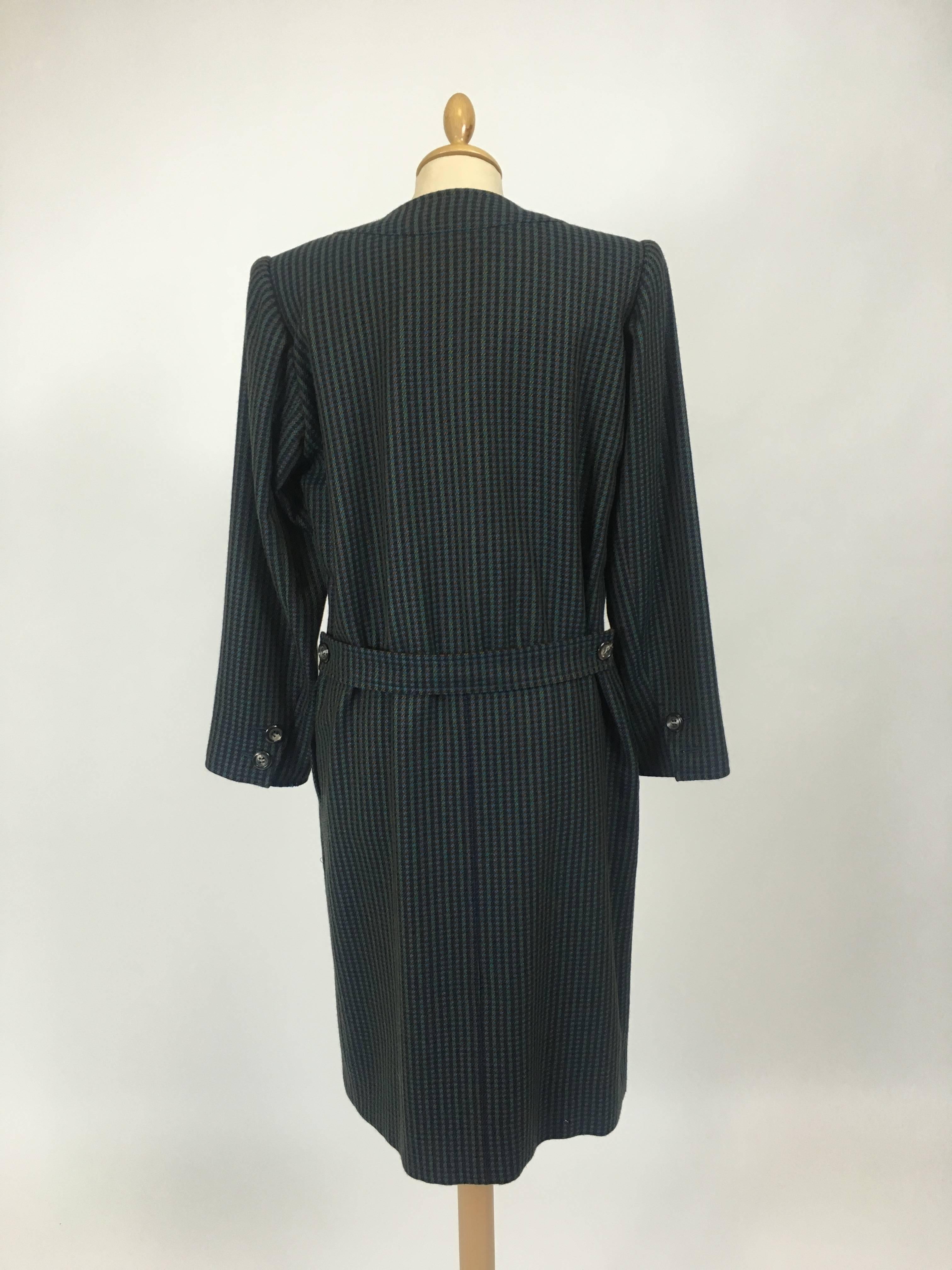 SAINT LAURENT Rive Gauche 1980s Wool Coat In Good Condition In Milan, Italy